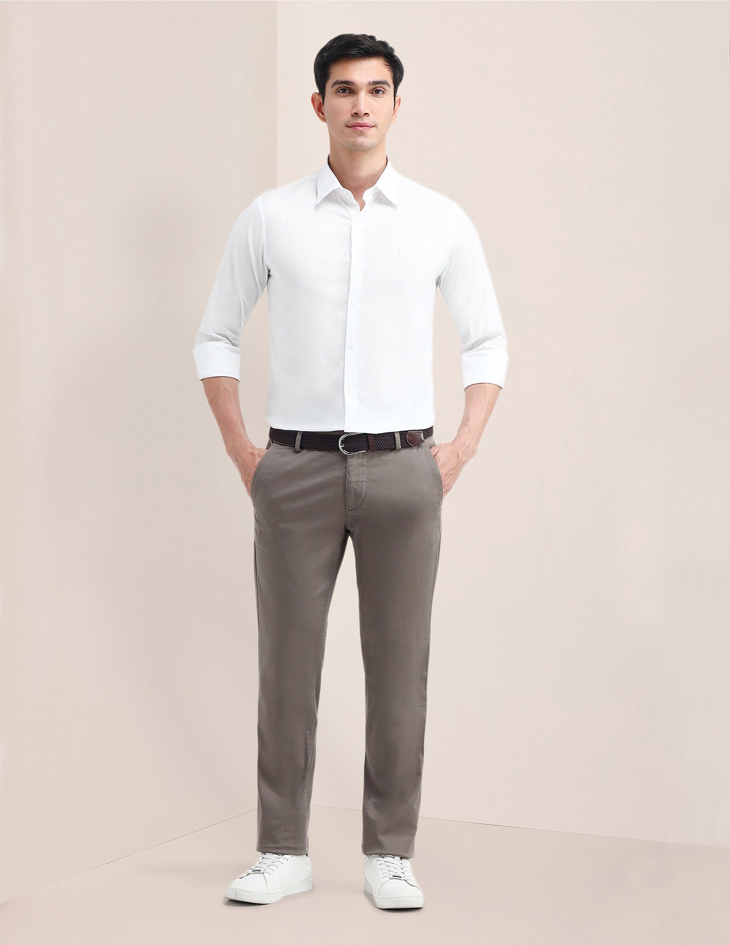 Tailored Fit Oxford Shirt White - U.S. Polo Assn. India | Large