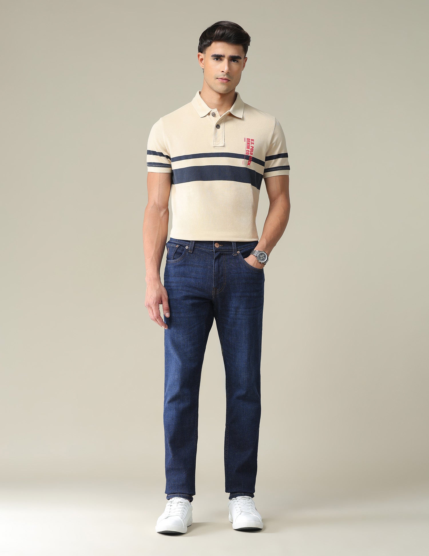 Brandon Slim Tapered Fit Jeans Blue - U.S. POLO ASSN. | Large