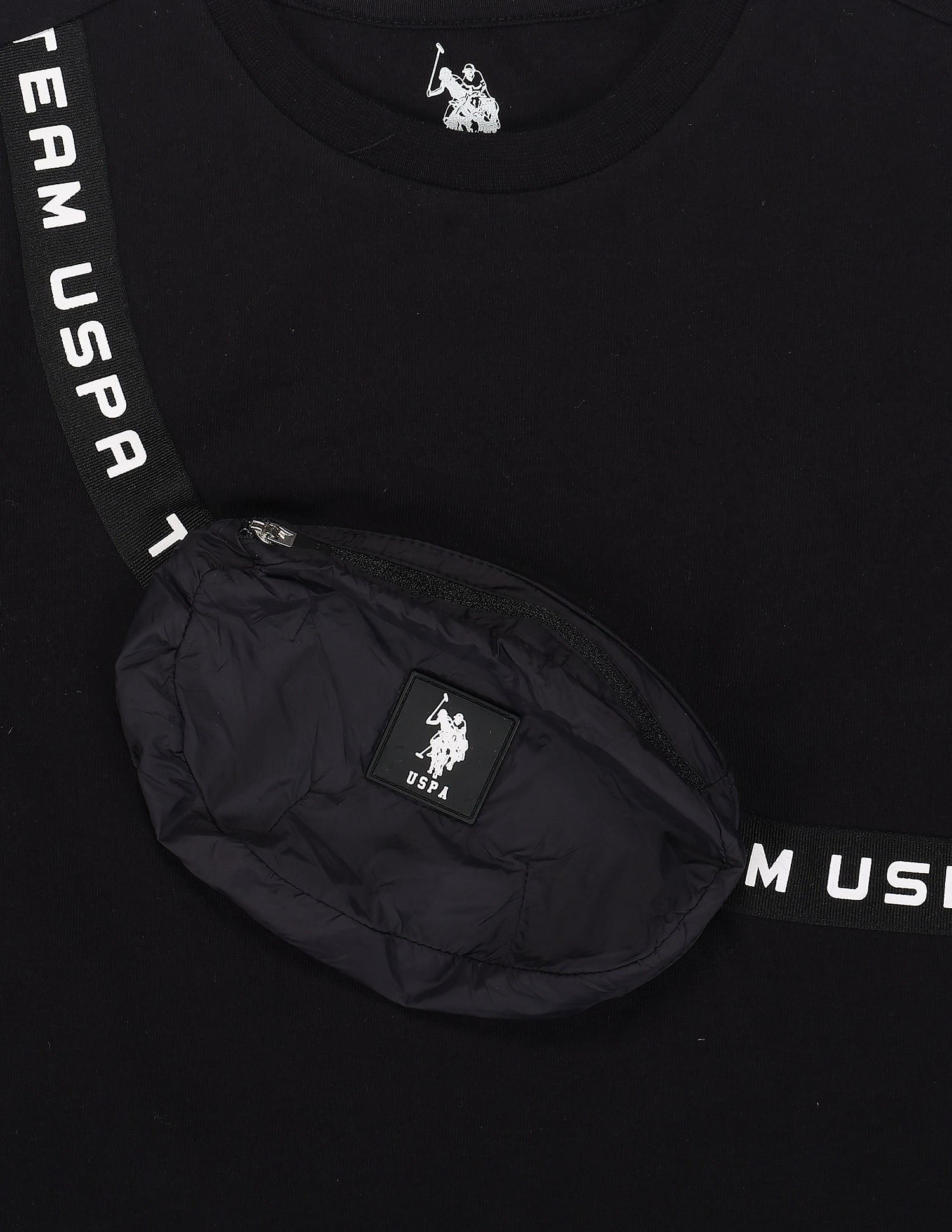 Boys Attached Fanny Pack T-Shirt Black - U.S. POLO ASSN. | Large