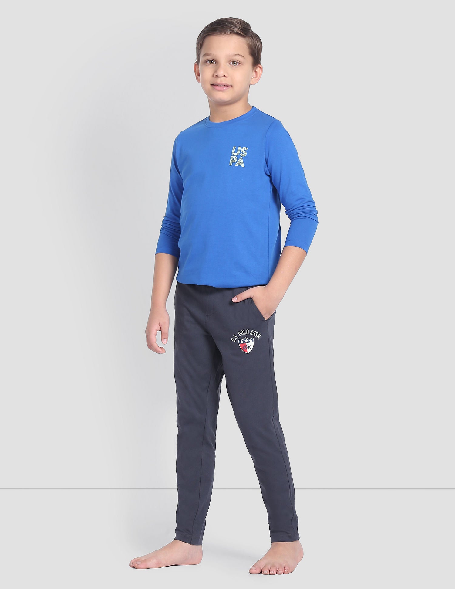 Cotton OKE02 Lounge T-Shirt - Pack Of 1 Blue - U.S. POLO ASSN. | Large