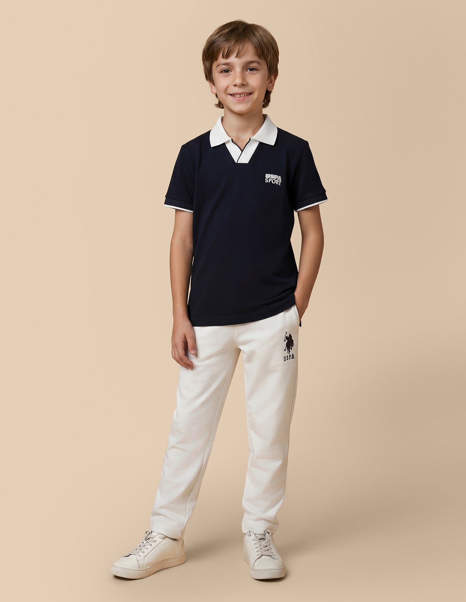 Solid Regular Fit Polo Shirt Navy - U.S. Polo Assn. India | Large