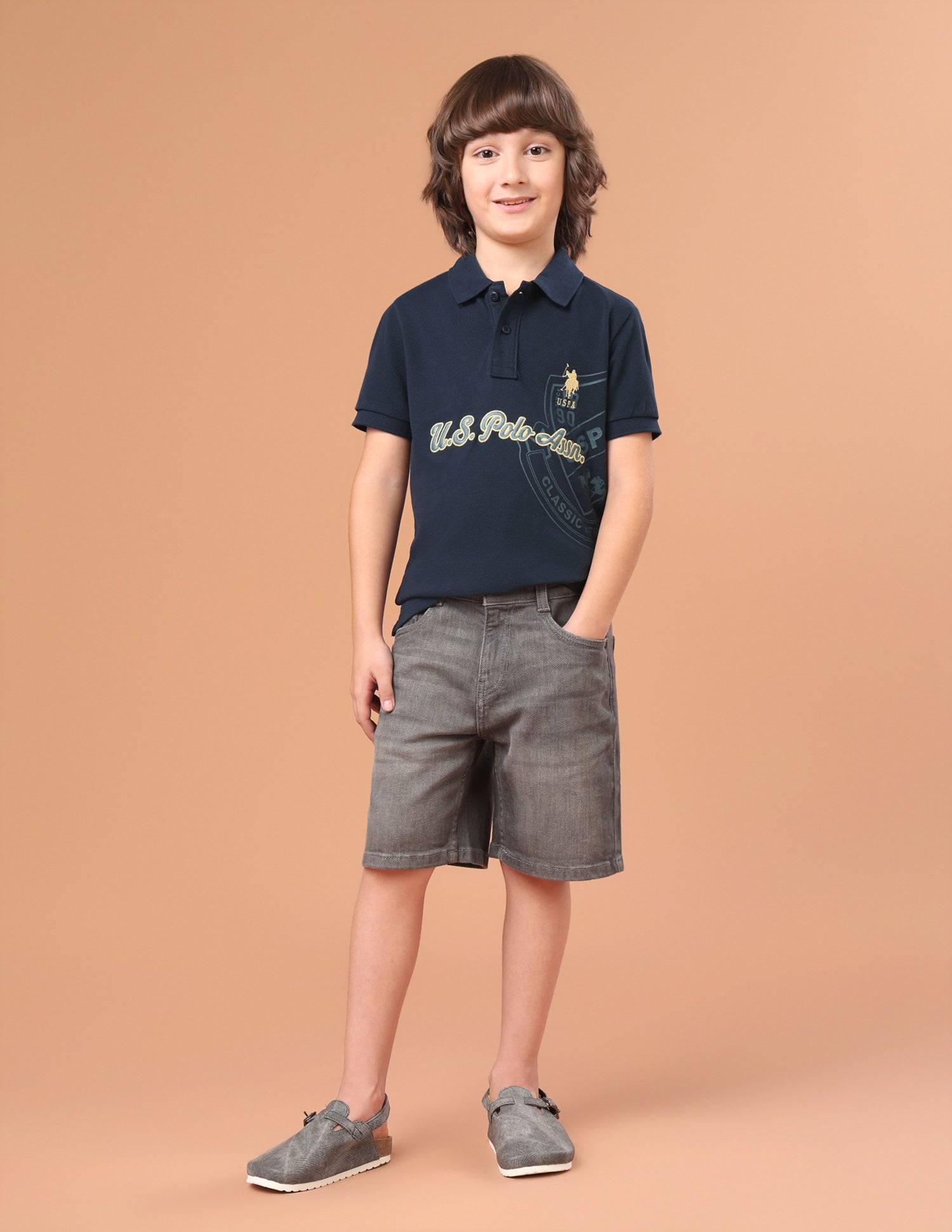 Graphic Brand Embroidered Regular Fit Polo Shirt Navy - U.S. Polo Assn. India | Large