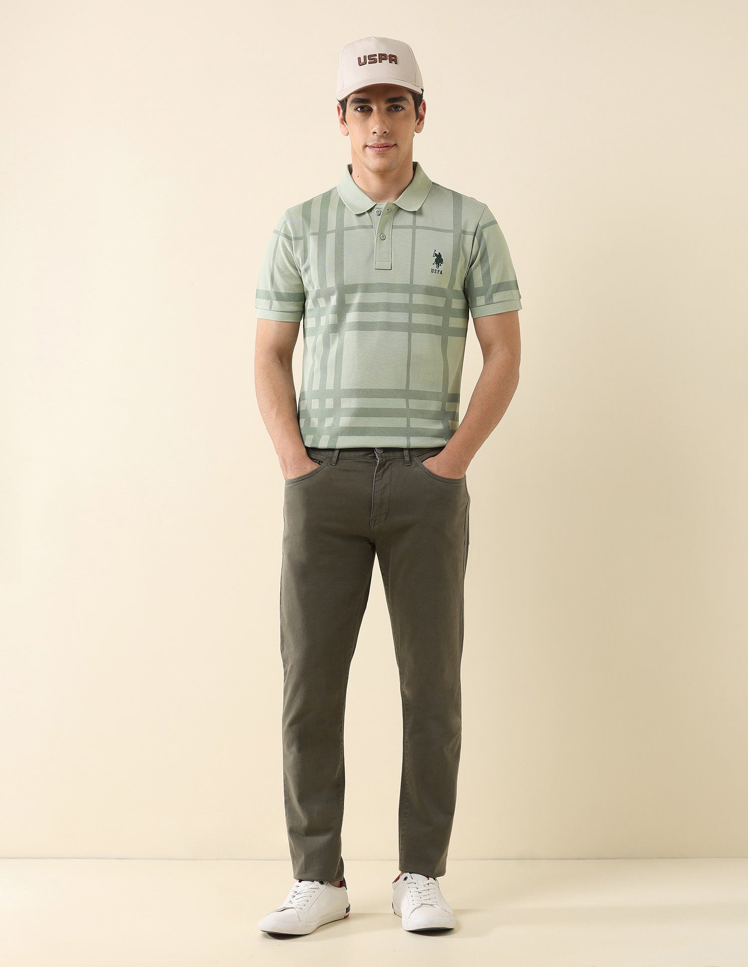 Checked Working Holiday Polo Shirt Green - U.S. Polo Assn. India | Large
