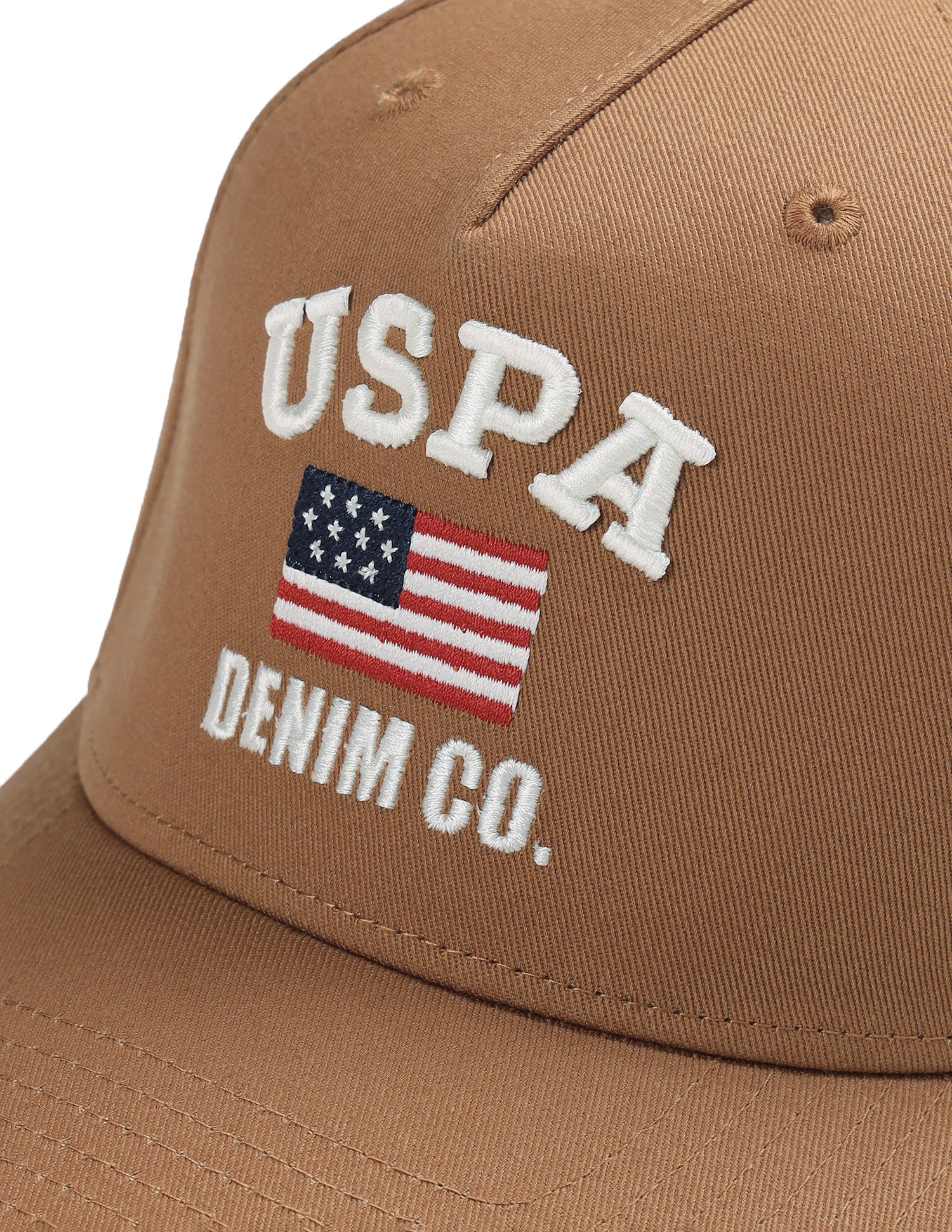Brand Embroidered Cap Light Brown - U.S. Polo Assn. India | Large