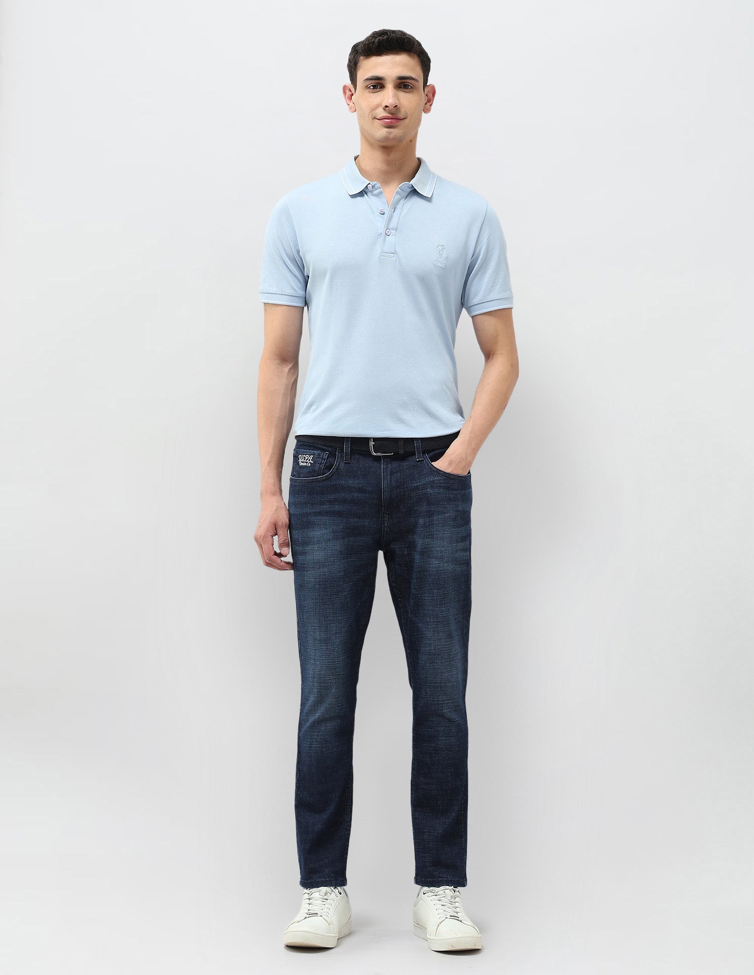 Henry Tapered Fit Blue Jeans Dark Blue - U.S. Polo Assn. India | Large