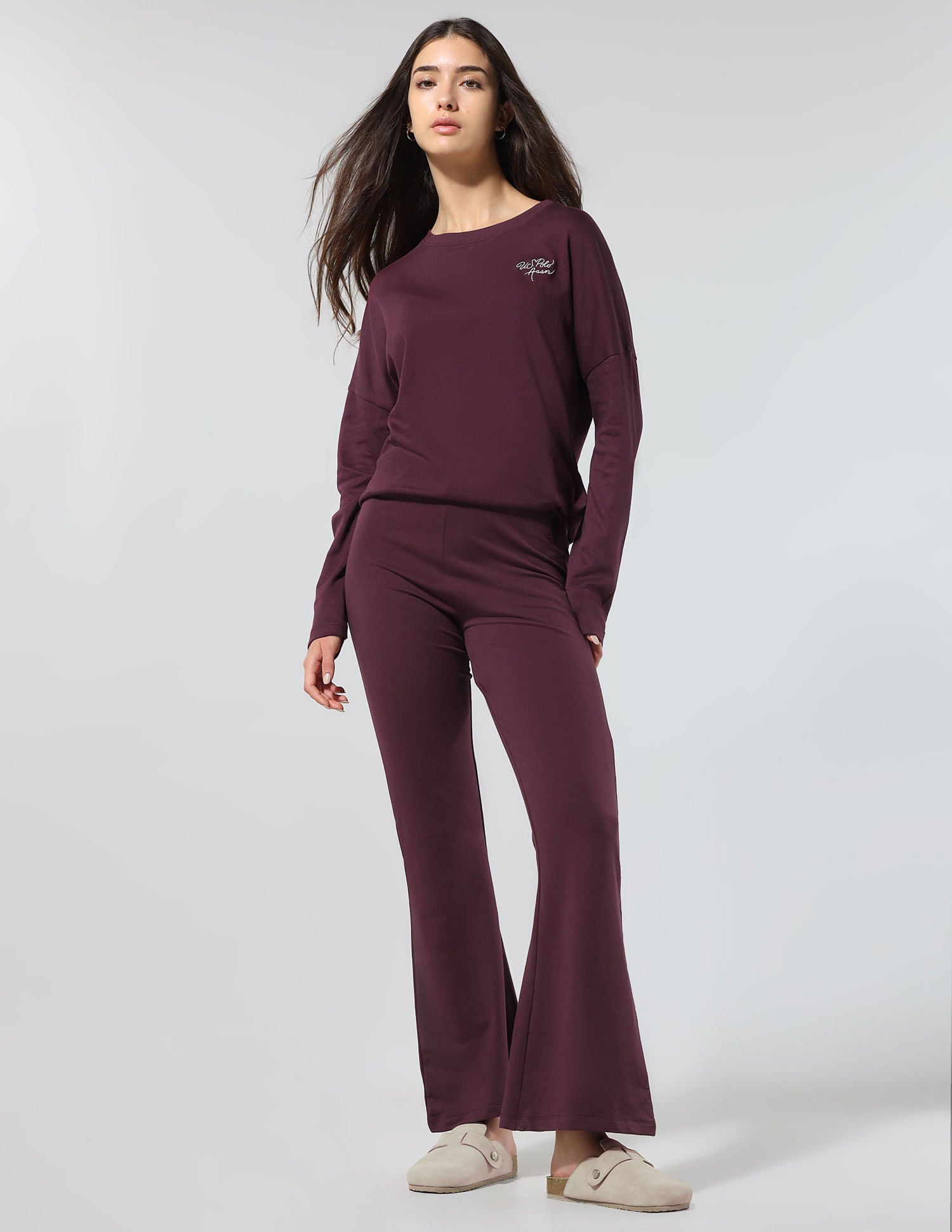 Boat Neck Relaxed Fit Lounge T-Shirt Maroon - U.S. POLO ASSN. | Large