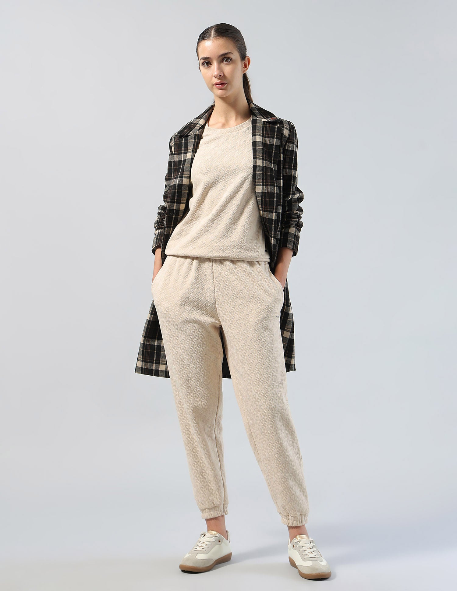 Textured Regular Fit Joggers White - U.S. POLO ASSN. | Large