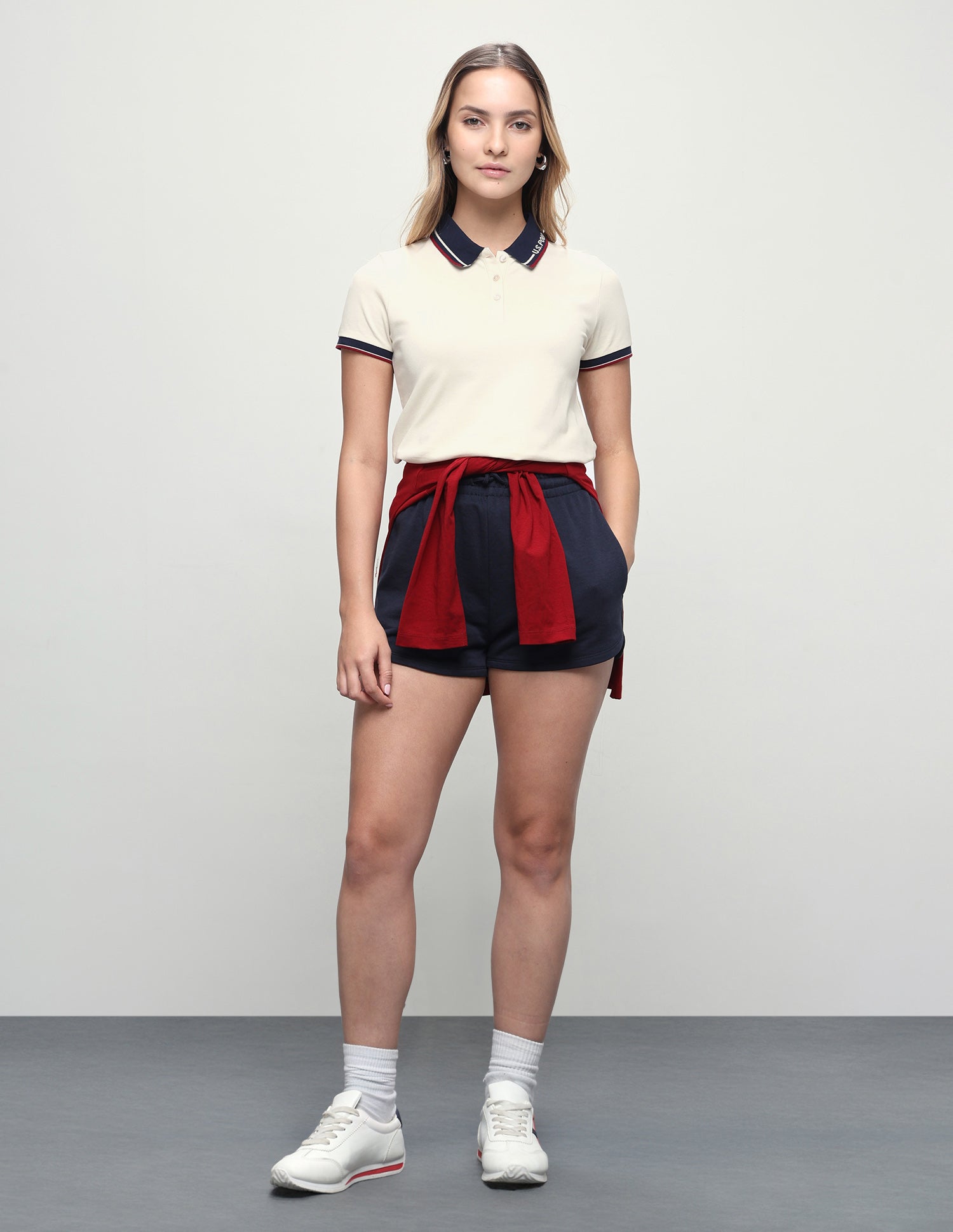 Solid Regular Fit Polo Shirt Ecru - U.S. Polo Assn. India | Large