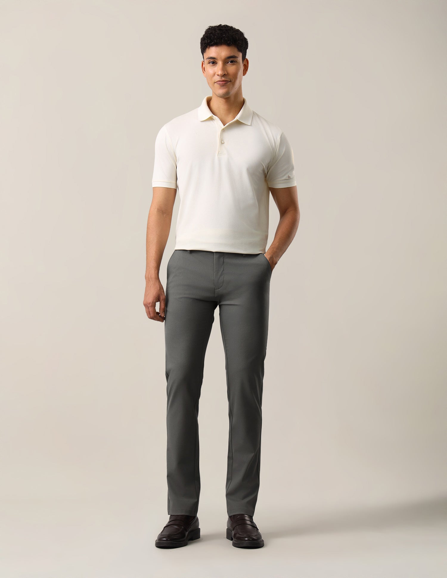 Slim Fit Satin Trousers Sage - U.S. Polo Assn. India | Large