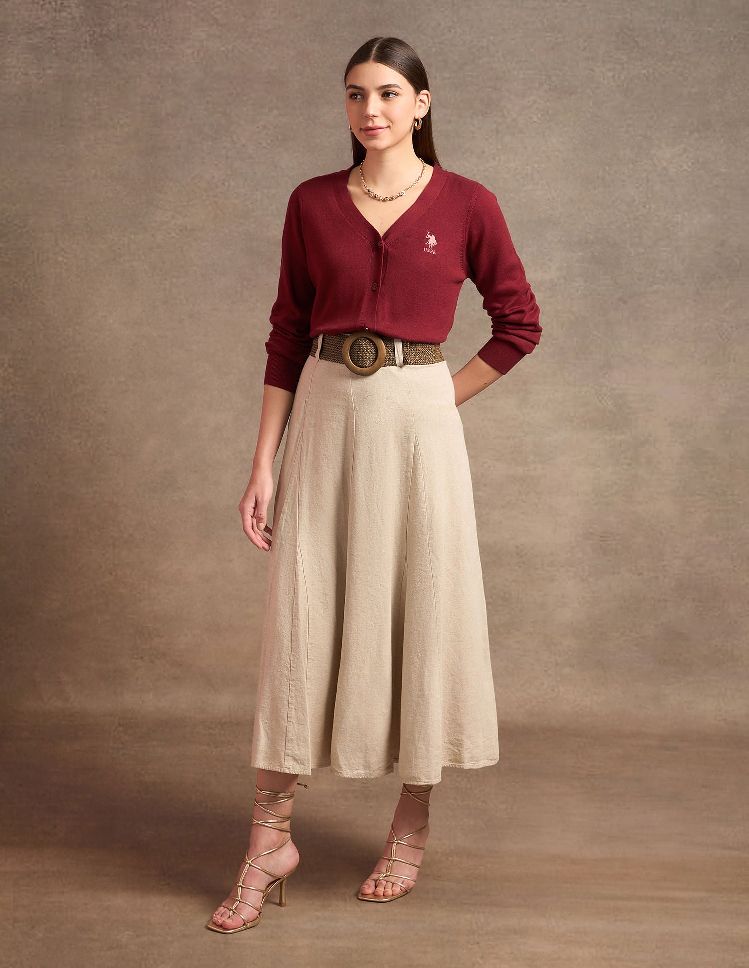 Pure Cotton Regular Fit Cardigan Red - U.S. POLO ASSN. | Large