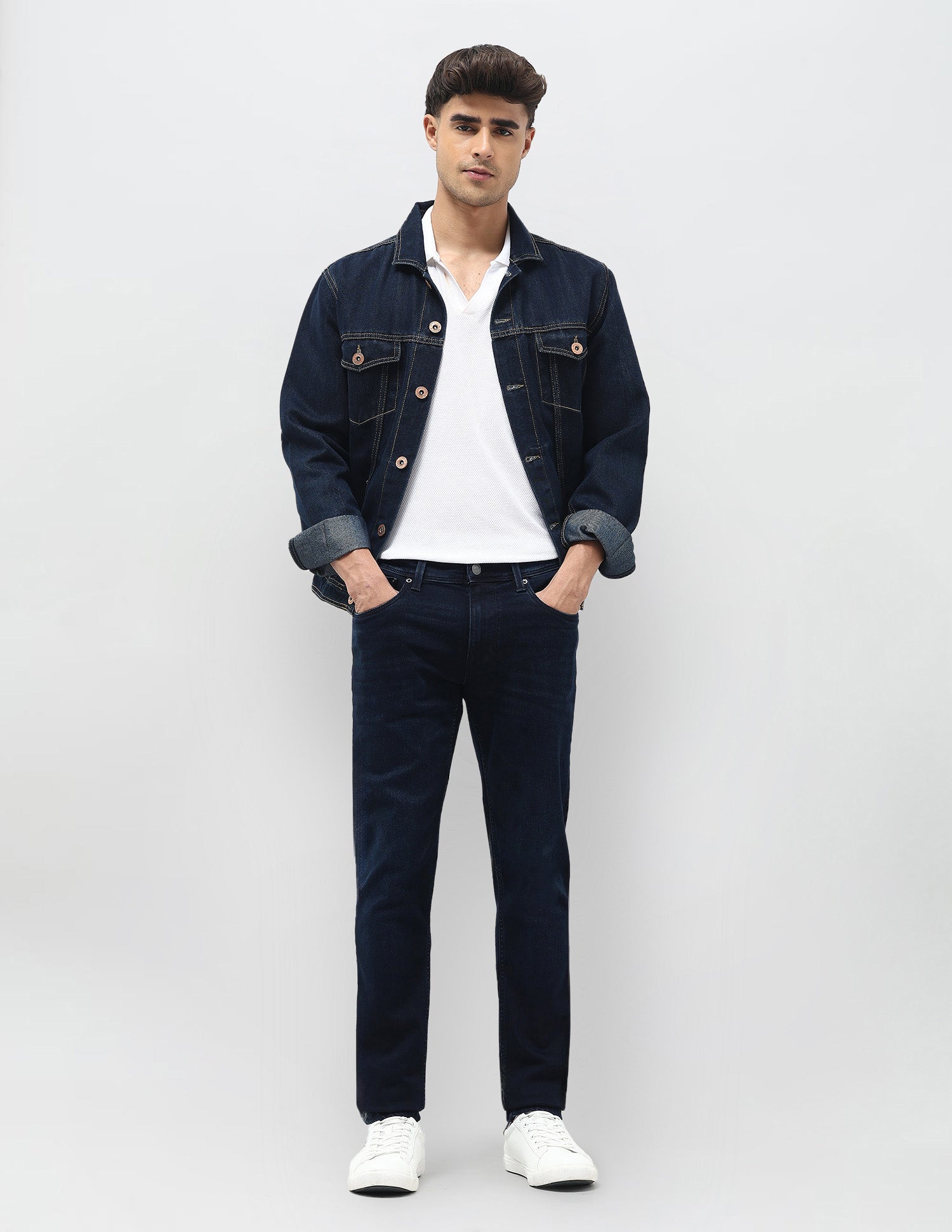 Brandon Slim Tapered Fit Blue Jeans Dark Blue - U.S. POLO ASSN. | Large