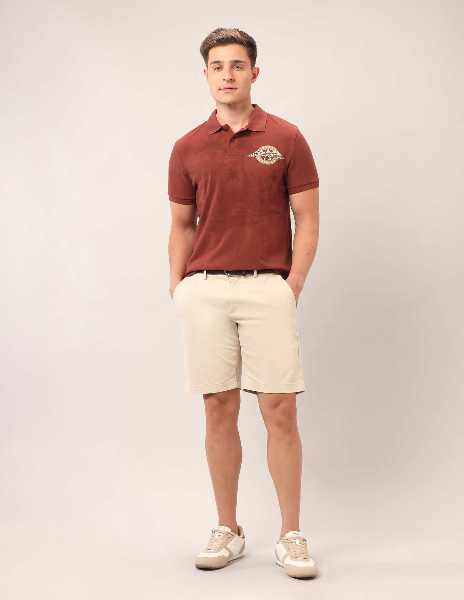 Graphic Outdoor Polo Shirt Rust - U.S. Polo Assn. India | Large