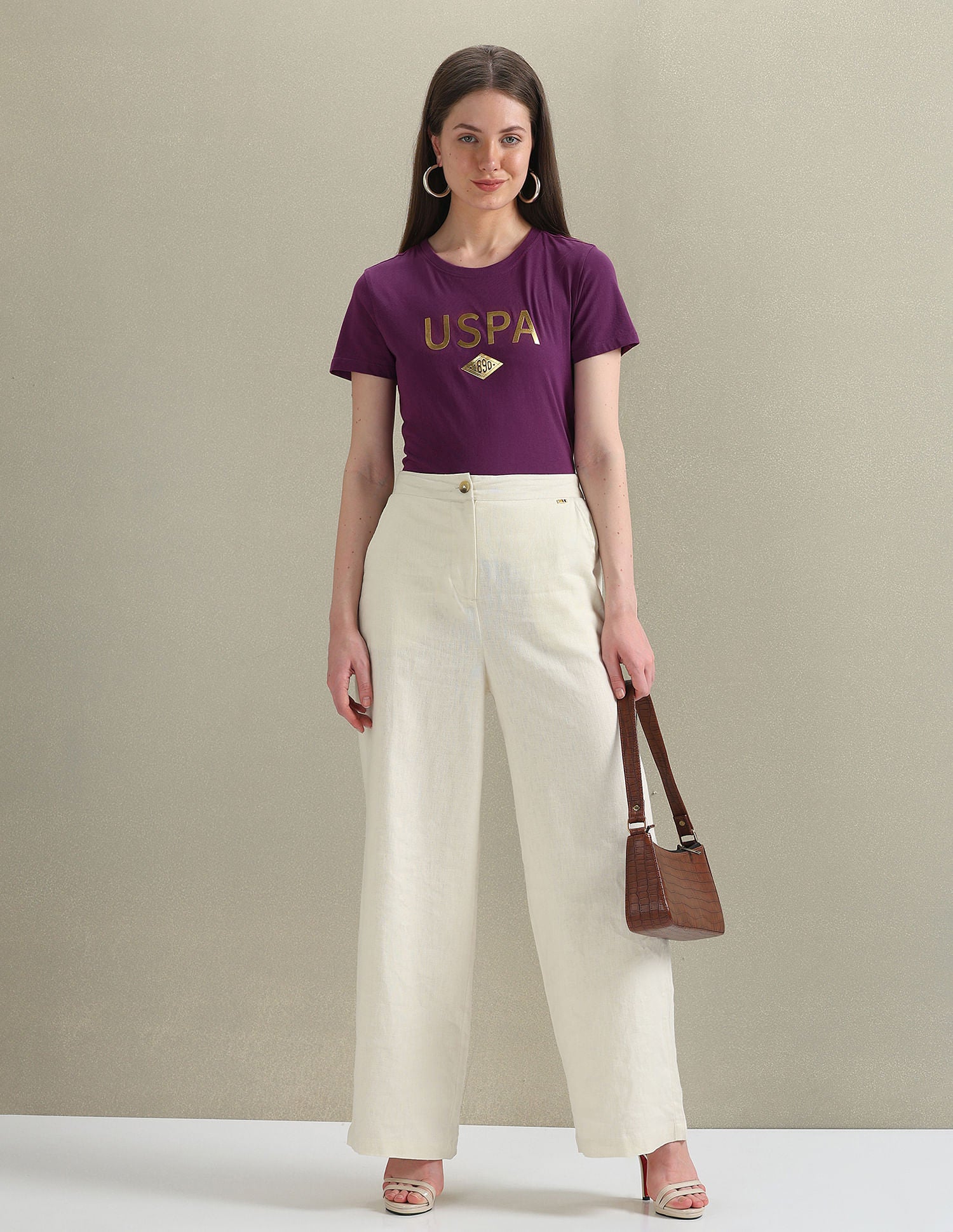 Pure Cotton Brand Print T-Shirt Purple - U.S. POLO ASSN. | Large