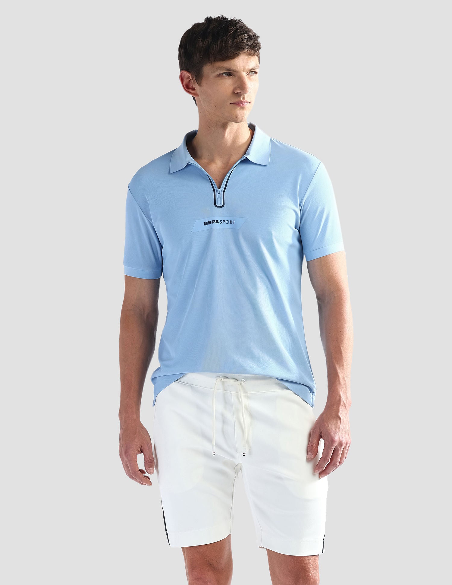Rear Brand Stripe Slim Polo Shirt Blue - U.S. Polo Assn. India | Large