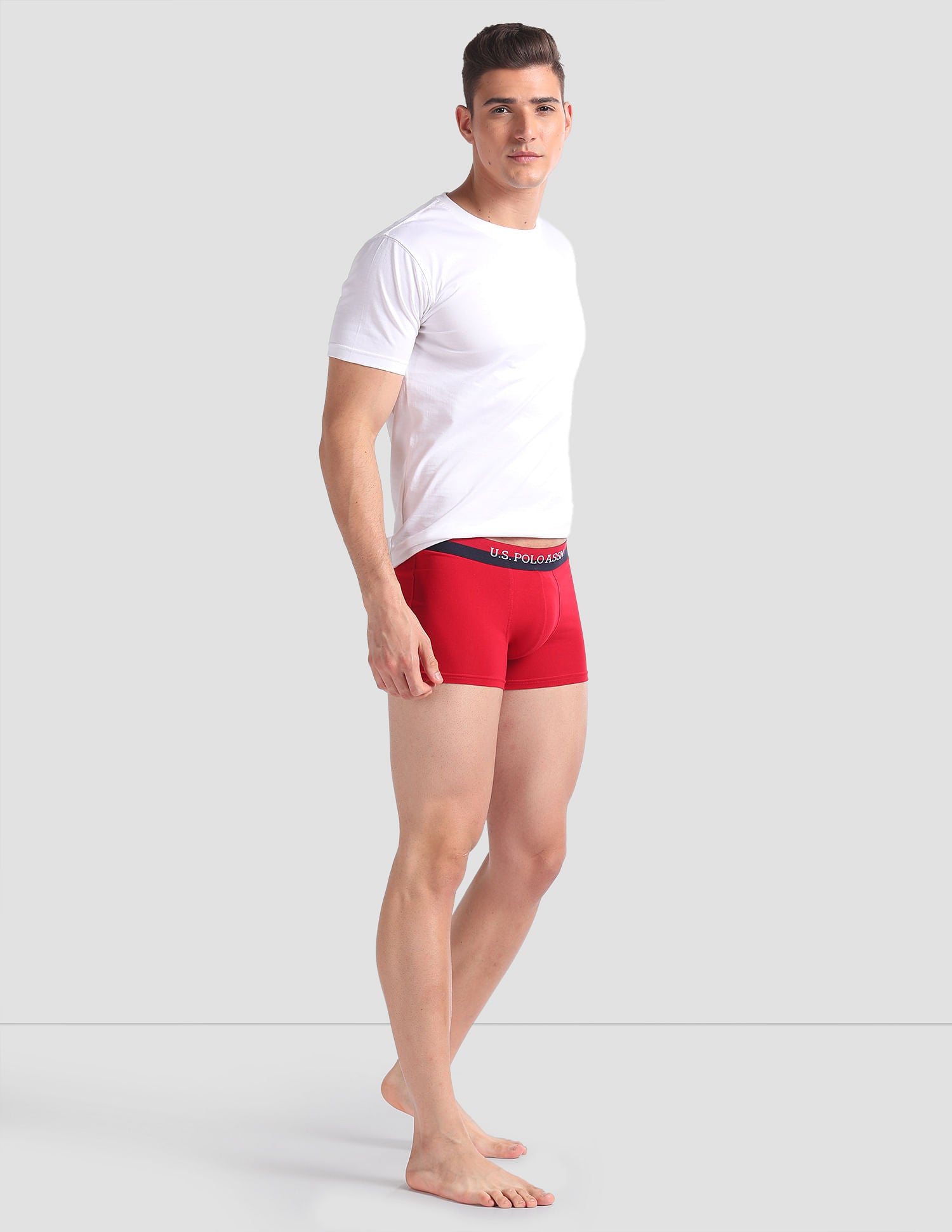 Pack Of 2 Mid-Rise Moisture-Wicking Trunks OET02-NR0-P2 Red and Navy - U.S. POLO ASSN. | Large