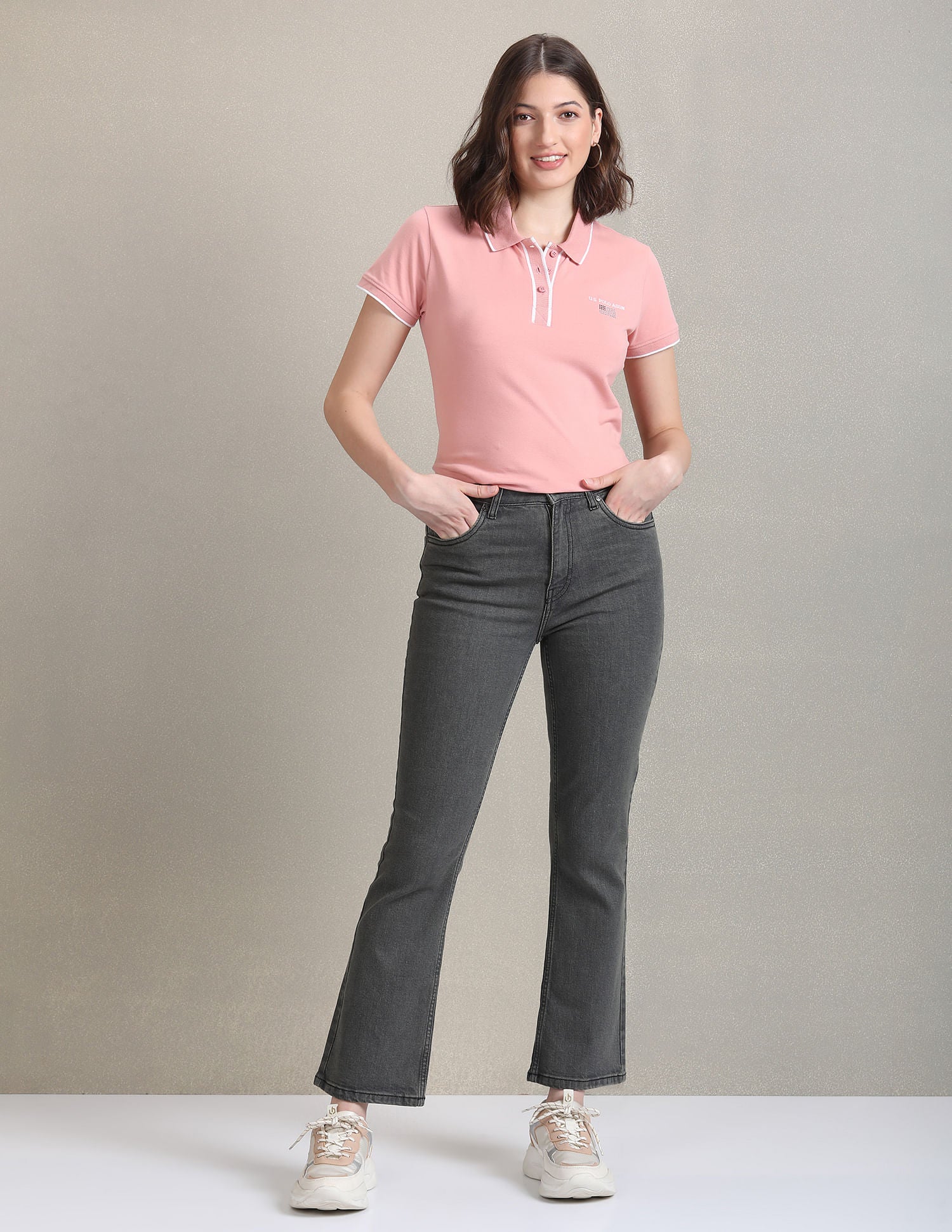 Boot Cut Fit Grey Jeans Grey - U.S. POLO ASSN. | Large