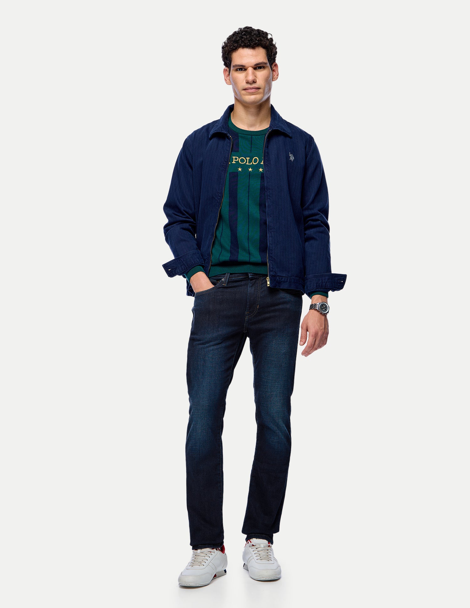 Regallo Skinny Fit Blue Jeans Dark Blue - U.S. Polo Assn. India | Large