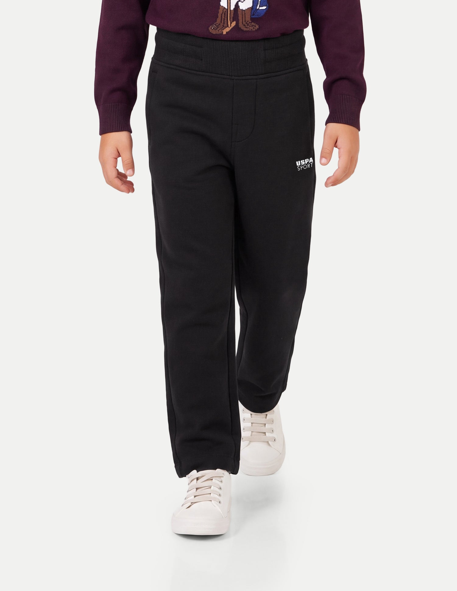 Mid Rise Regular Fit Track Pants Black - U.S. Polo Assn. India | Large