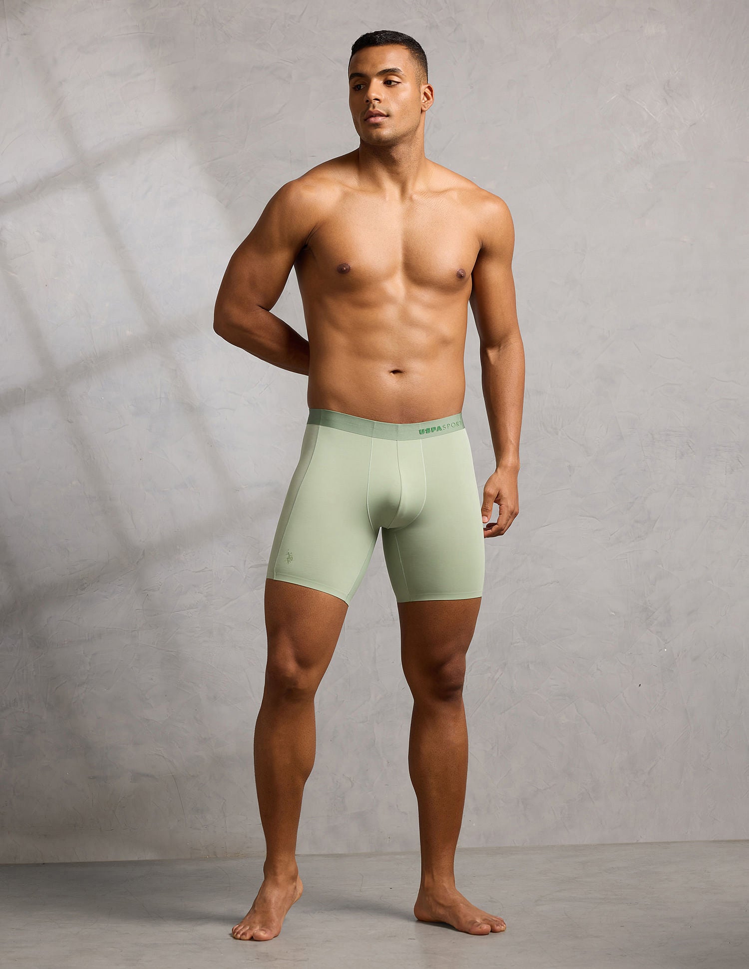 Micro Fibre Seamless Long Trunk Pastel Green - U.S. POLO ASSN. | Large