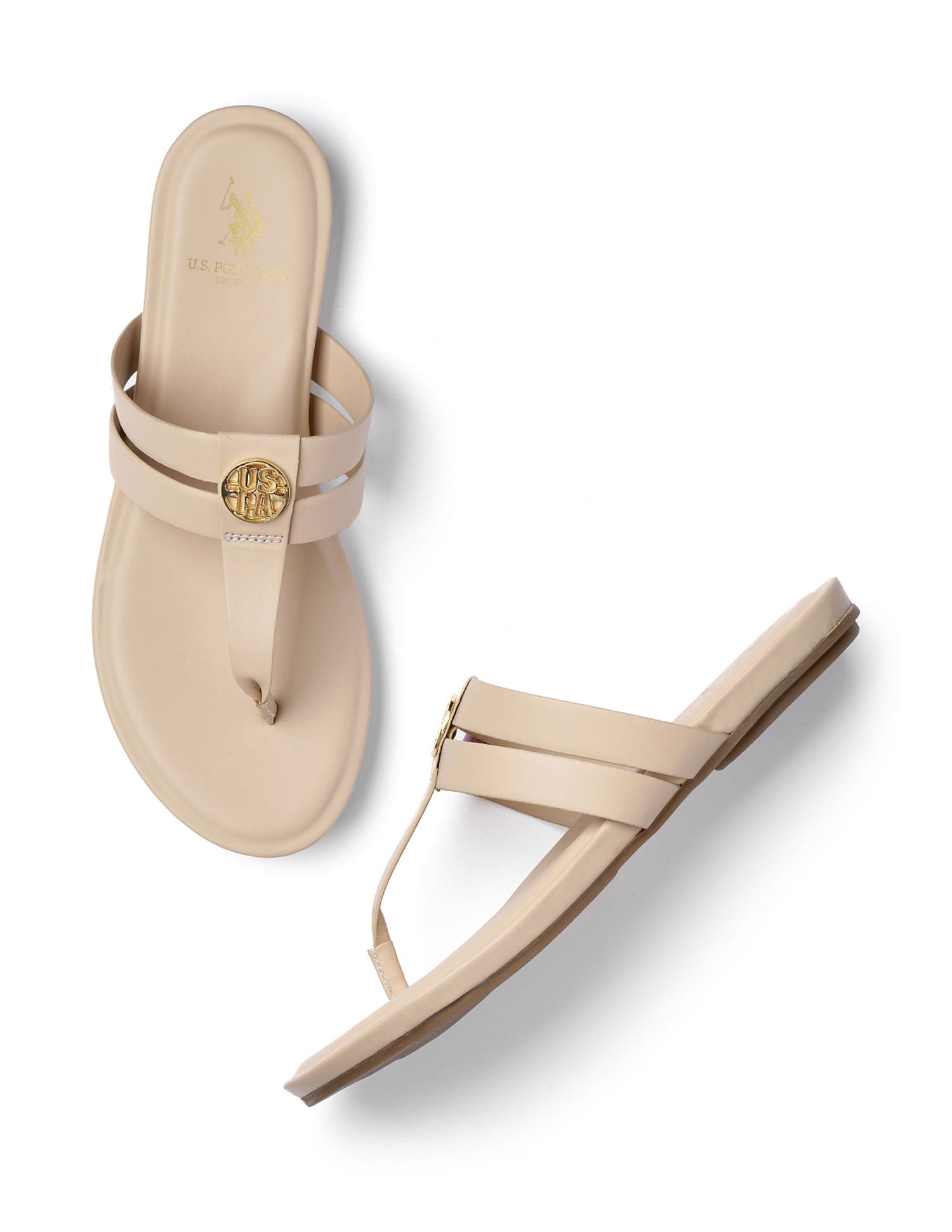 Micky Nude Lightweight Footbed Flats Nude - U.S. Polo Assn. India | Large