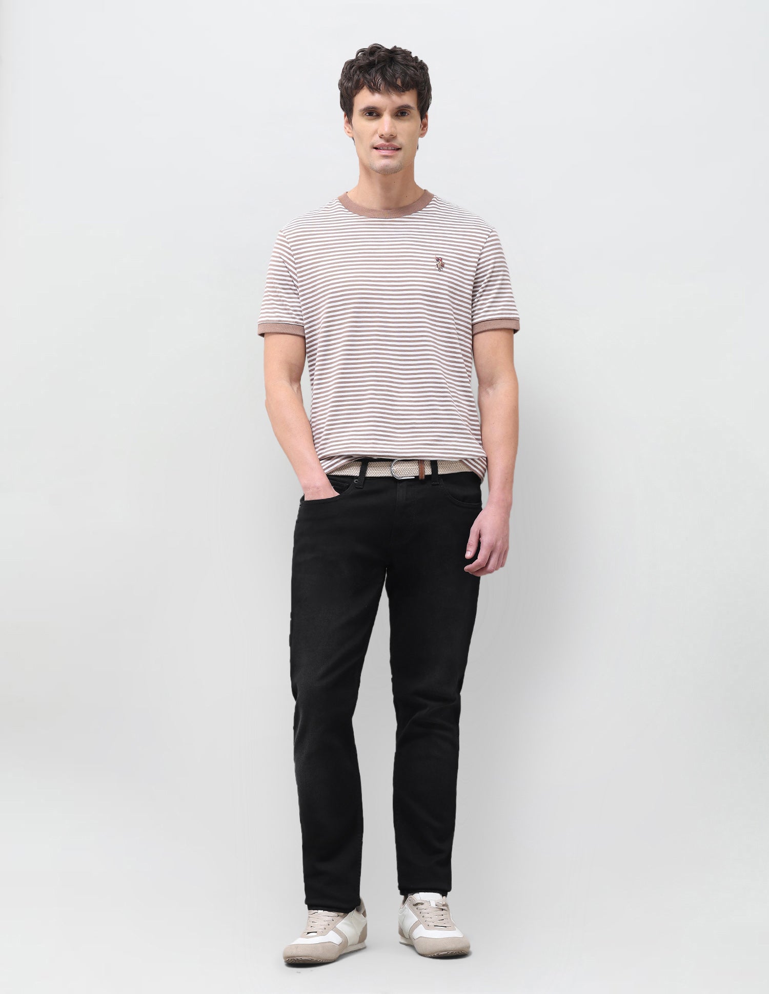 Brandon Slim-Tapered Fit Black Jeans Black - U.S. Polo Assn. India | Large