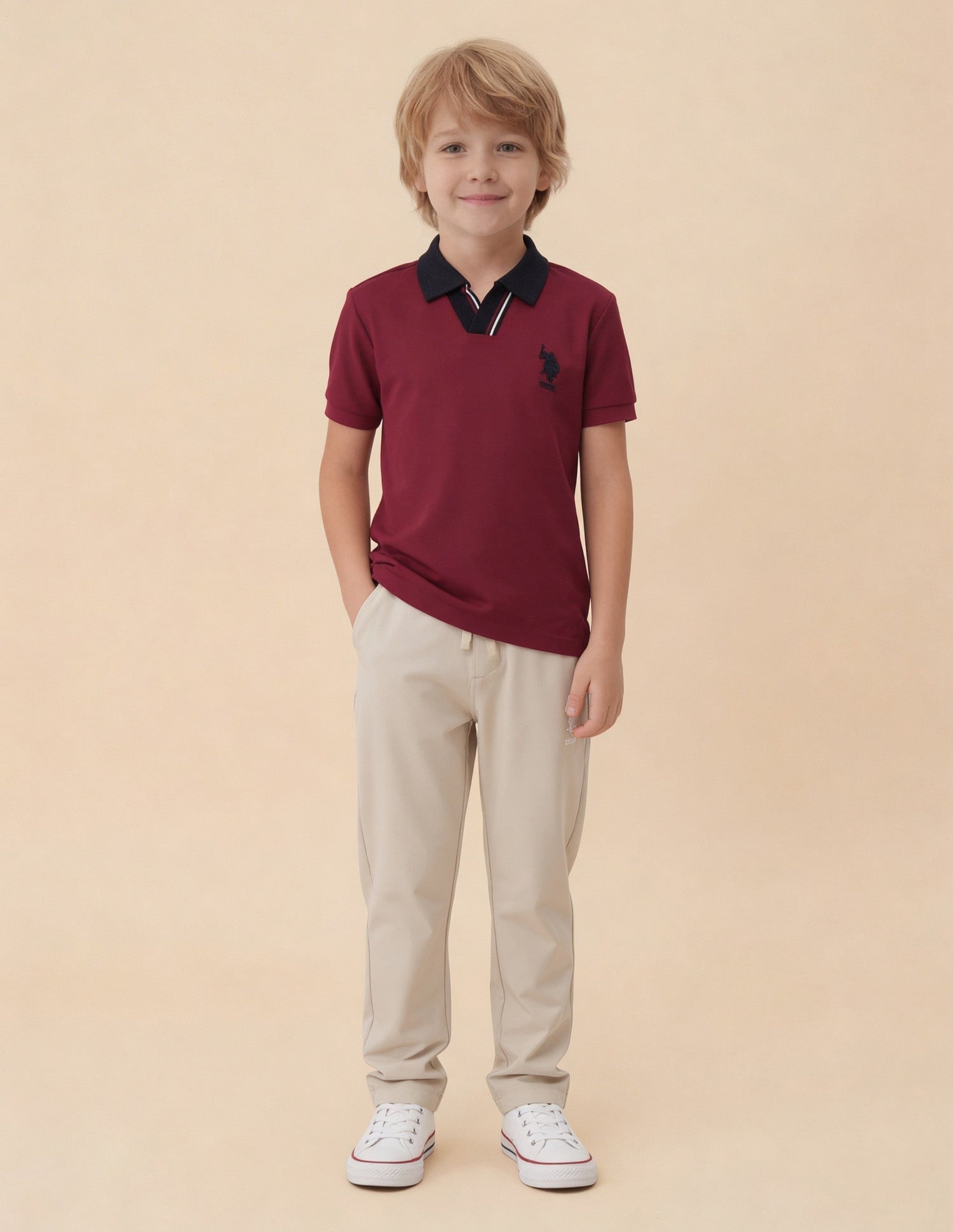 Solid Regular Fit Polo Shirt Maroon - U.S. Polo Assn. India | Large