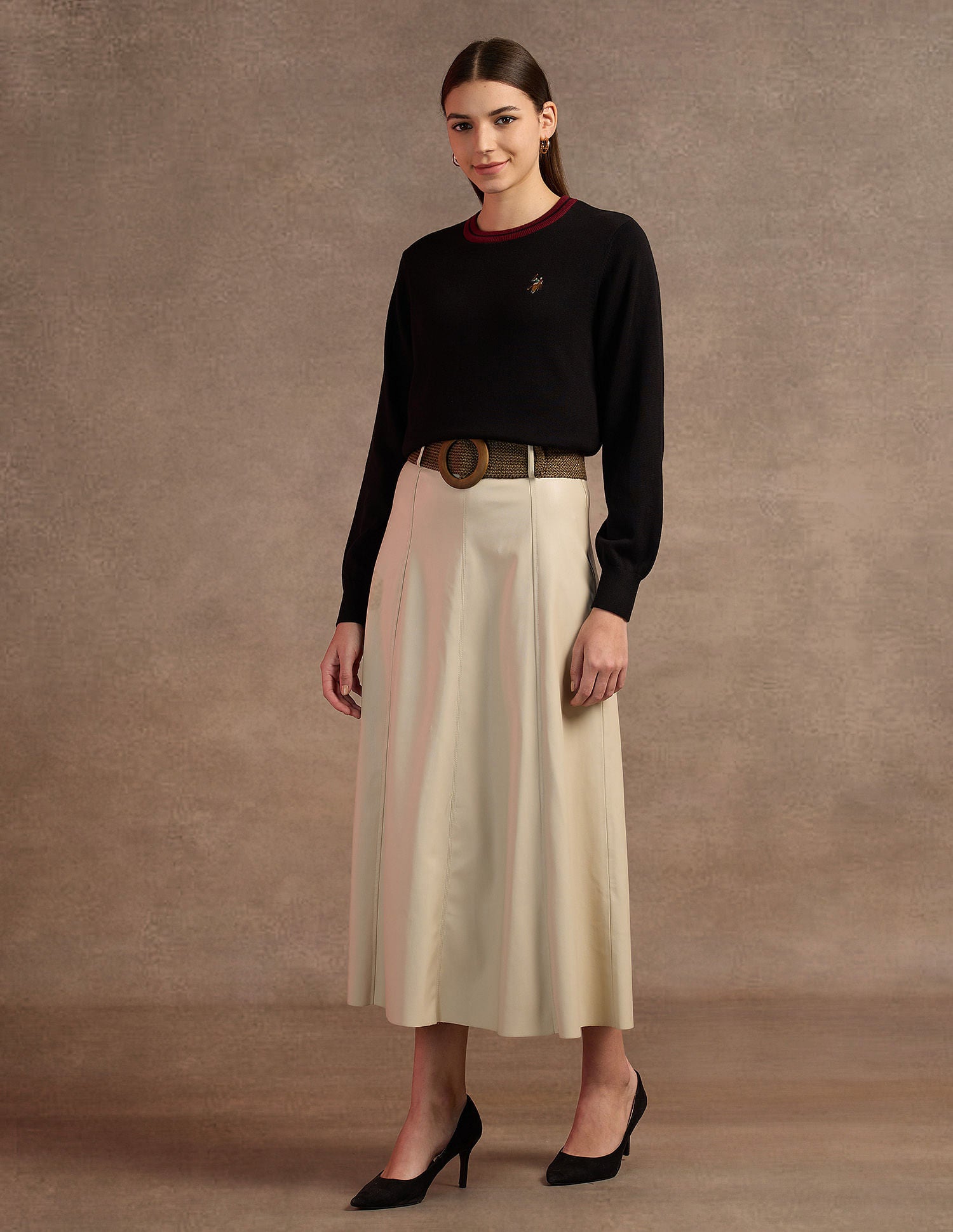 Drop Shoulders Cotton Sweater Black - U.S. POLO ASSN. | Large