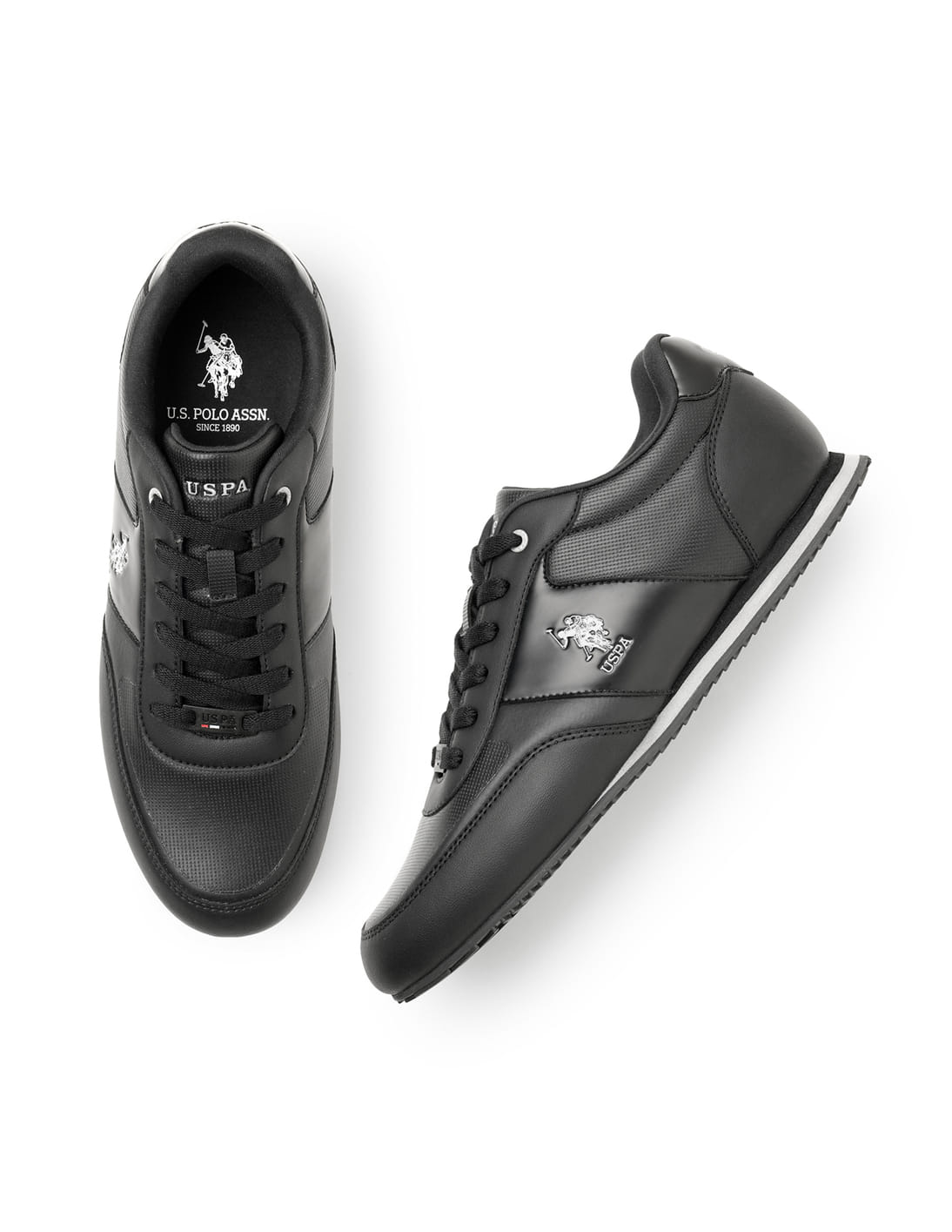 Men Marvin 2.0 Black Work Casuals Lace Up Shoes Black - U.S. Polo Assn. India | Large