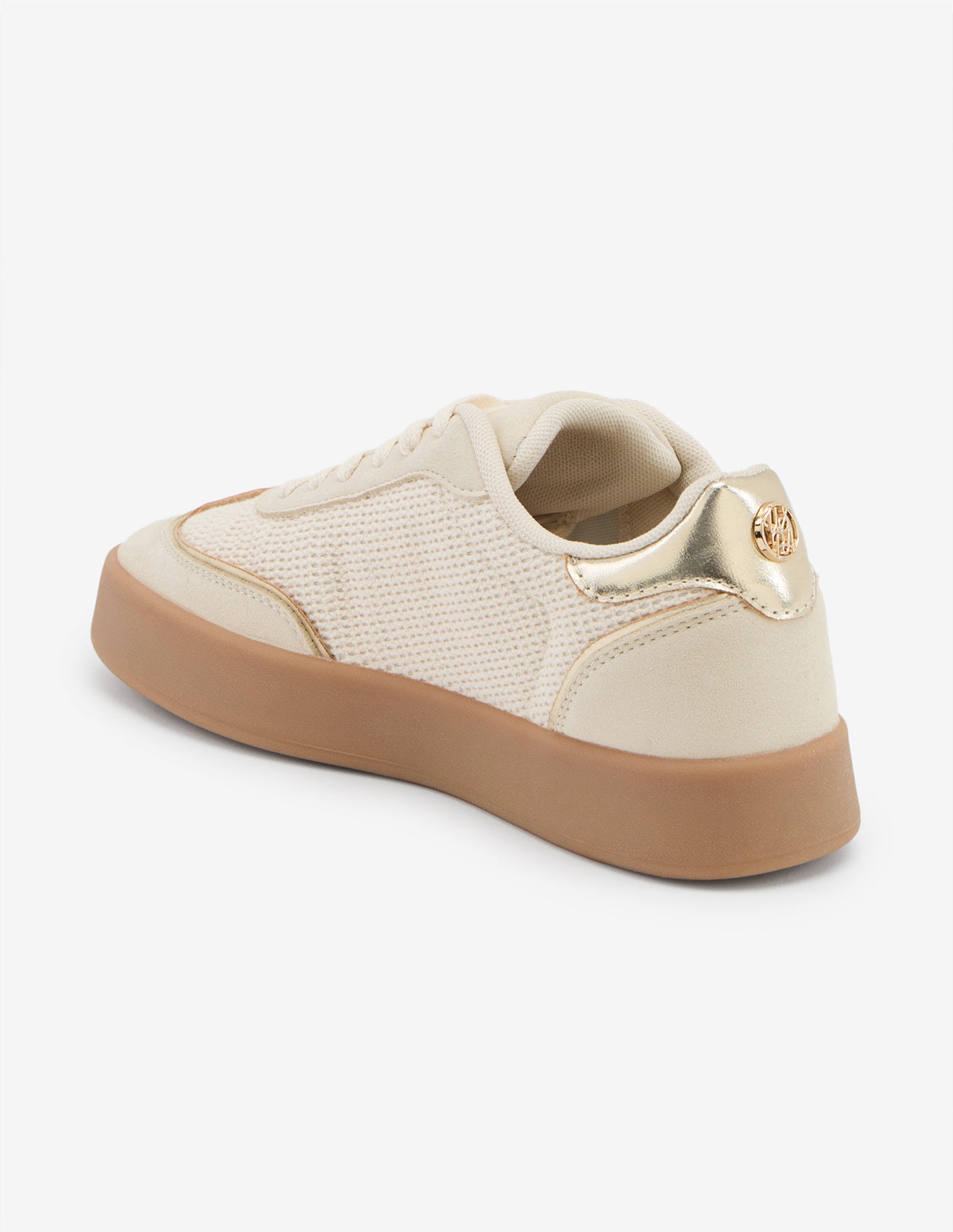 Textured Sylvette Suede Sneakers Beige - U.S. Polo Assn. India | Large
