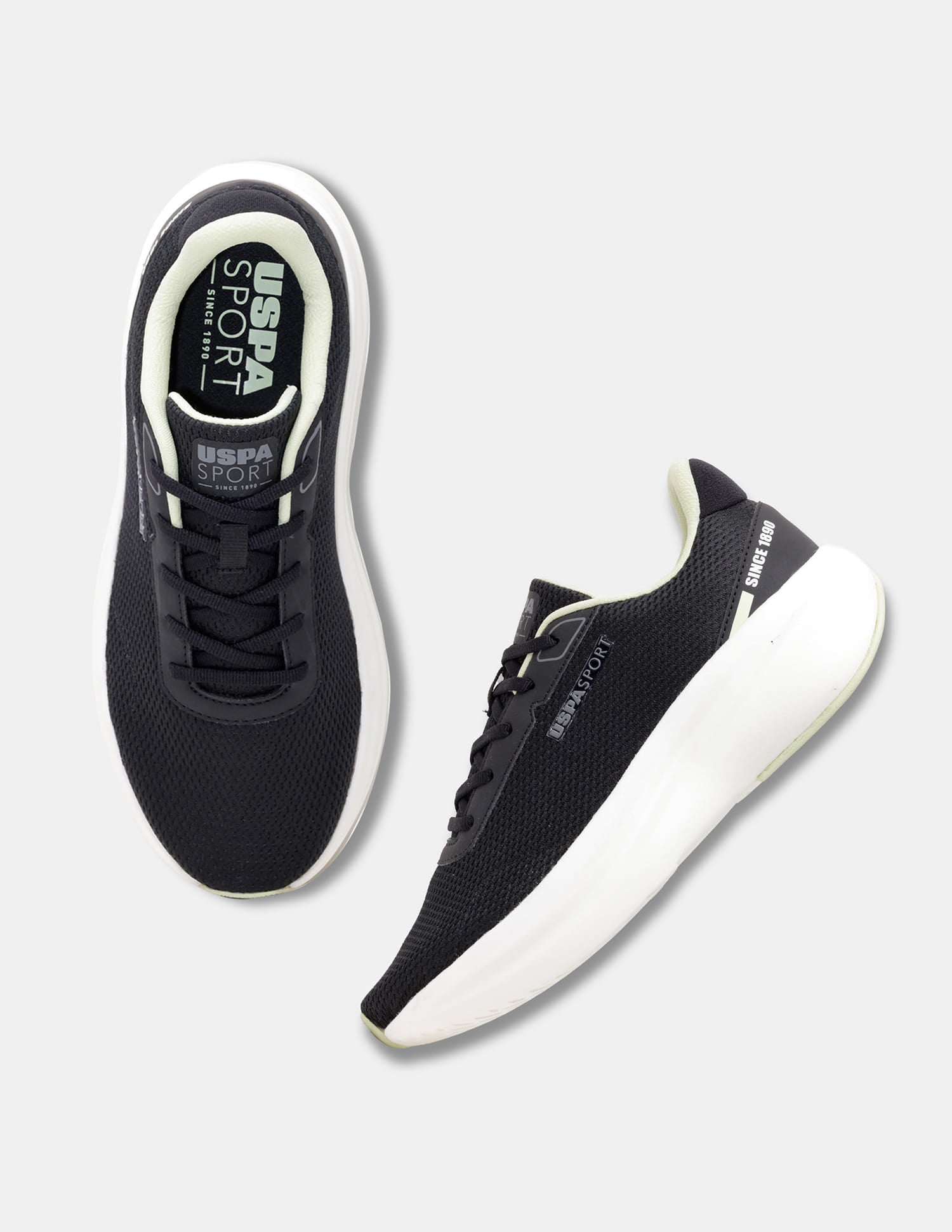 Men Black Ryder Uspa Sport Sneakers Black - U.S. Polo Assn. India | Large