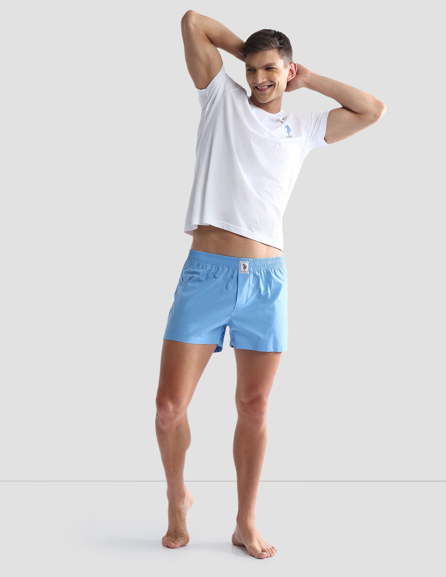 Mid Rise Soft Cotton OEX02 Boxers - Pack Of 2 Green and Blue - U.S. POLO ASSN. | Large