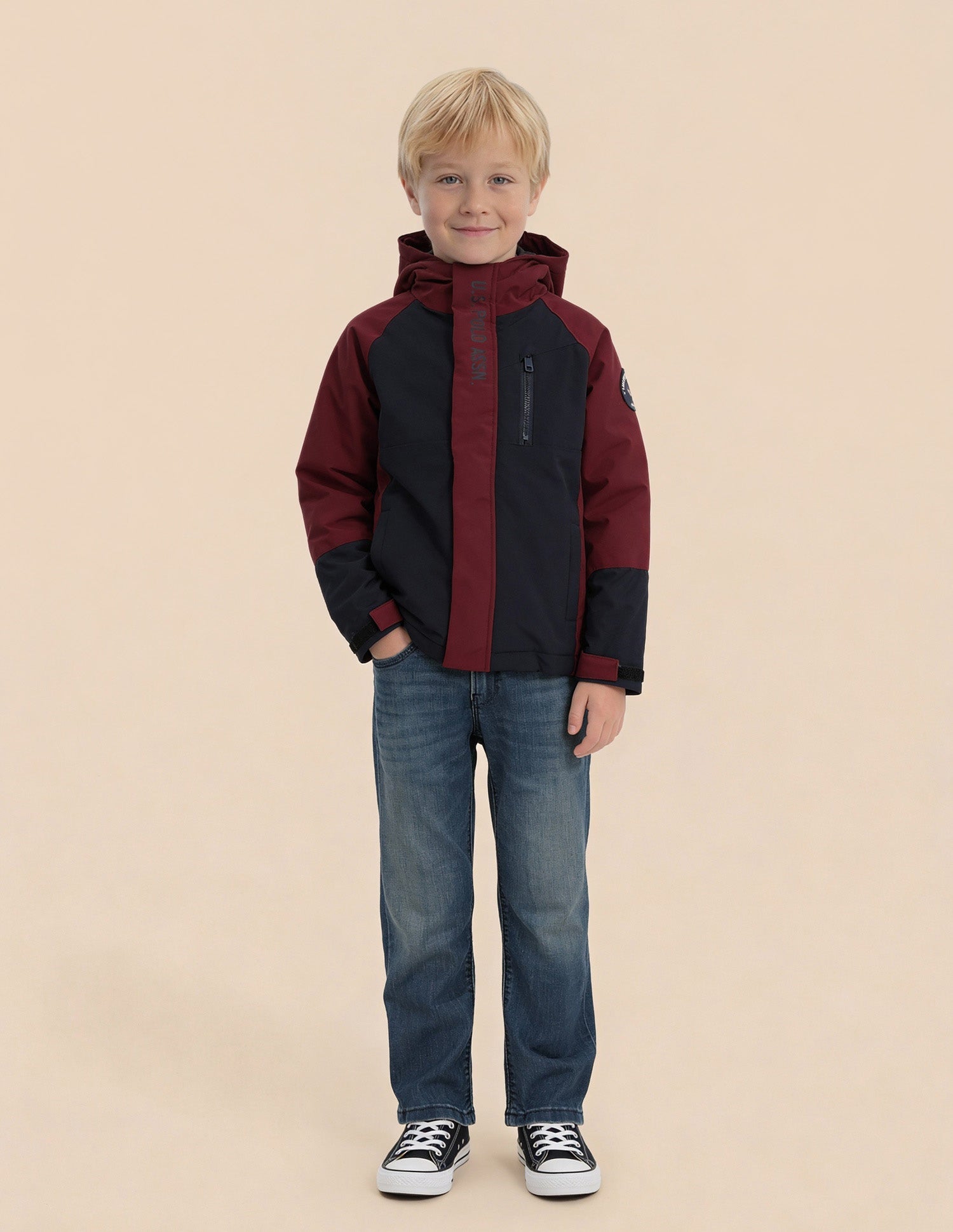 Boys Colourblocked Puffer Jacket Navy - U.S. Polo Assn. India | Large