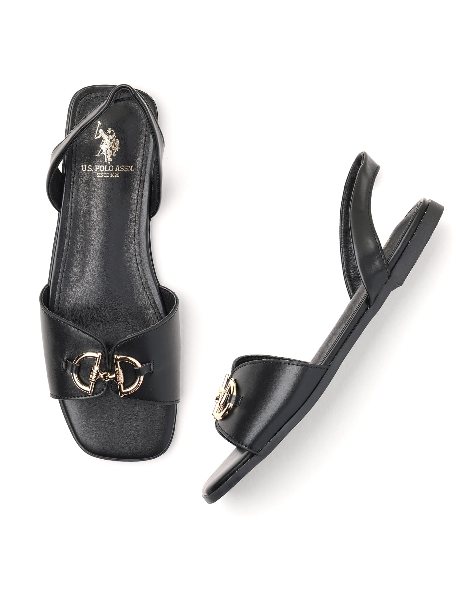 Chiara Black Flats Black - U.S. Polo Assn. India | Large