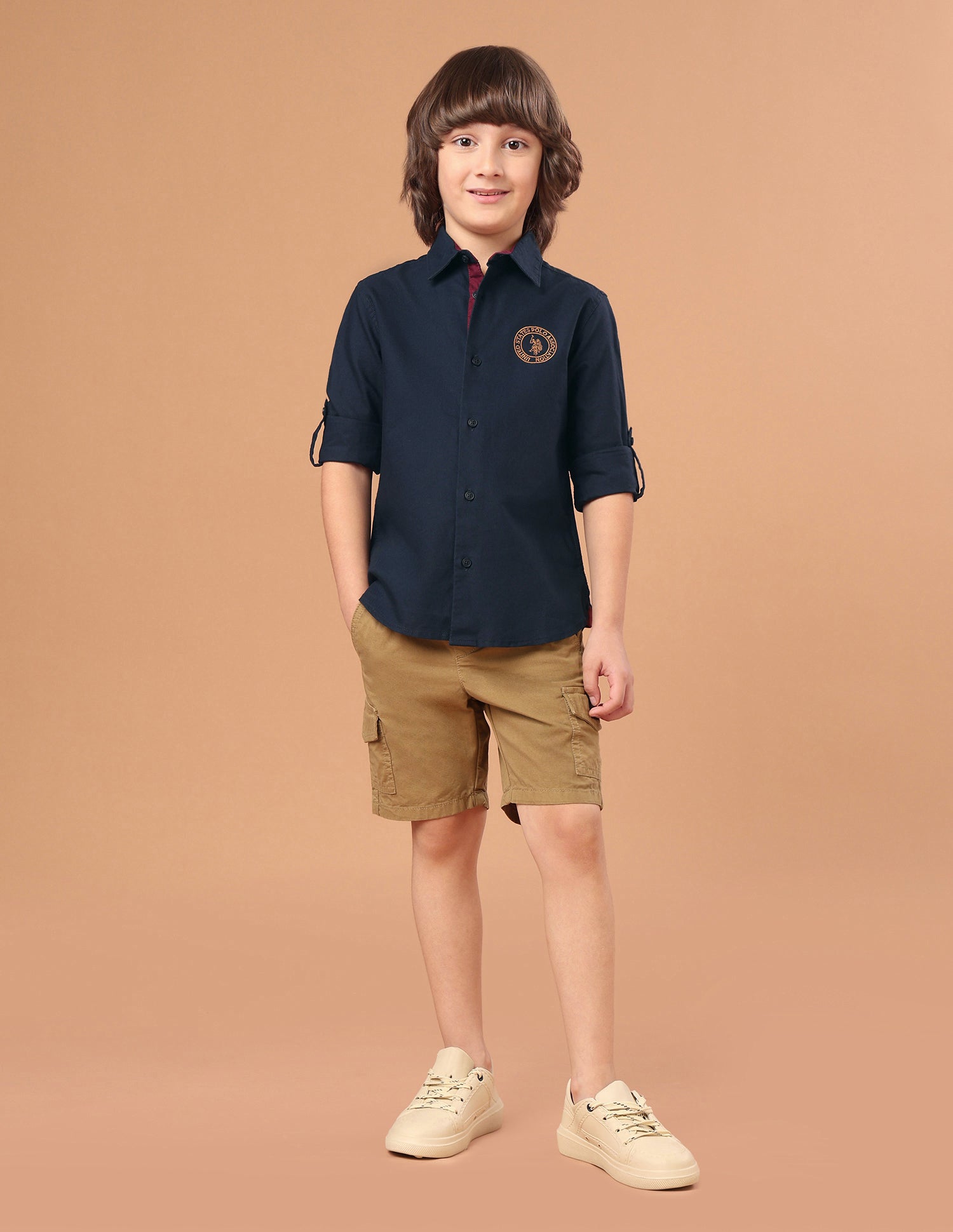 Solid Twill Shirt Navy - U.S. Polo Assn. India | Large