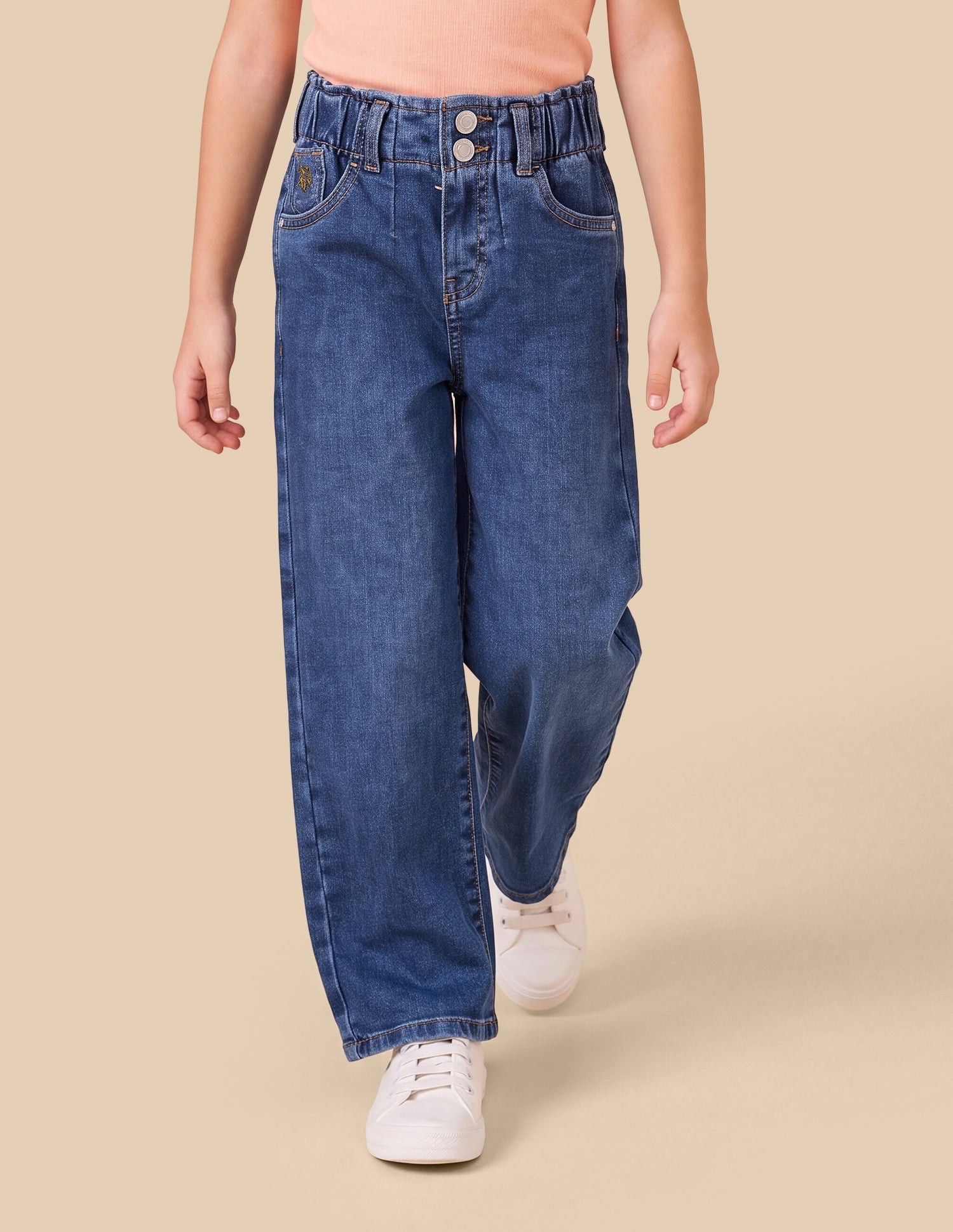 Paper Bag Fit Blue Jeans Blue - U.S. Polo Assn. India | Large