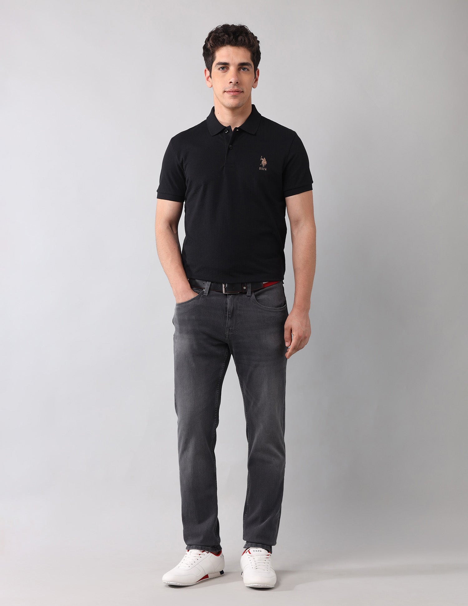 Muscle Fit Black Label Polo Shirt Black - U.S. Polo Assn. India | Large