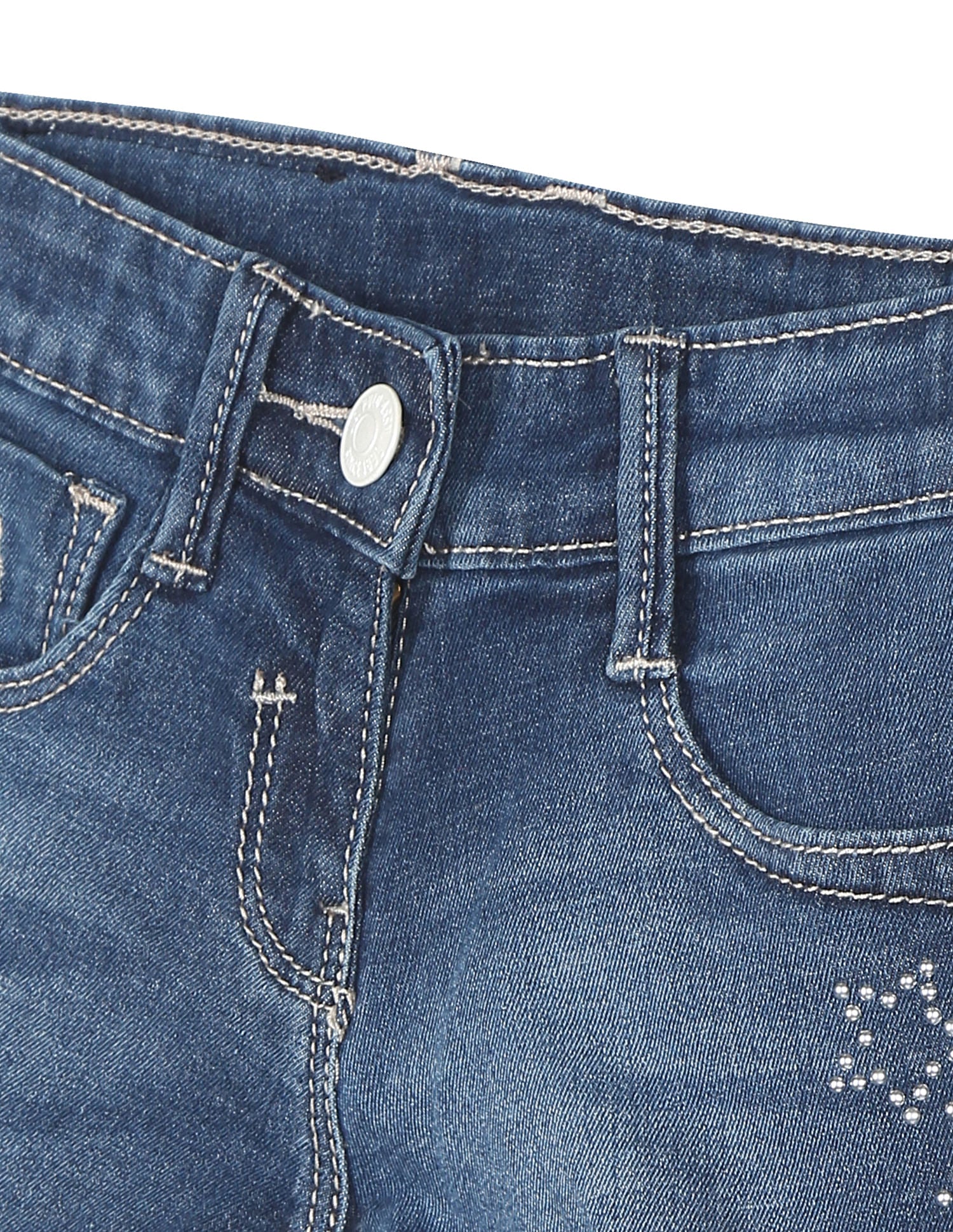 Mid Rise Whiskered Denim Shorts Blue - U.S. Polo Assn. India | Large