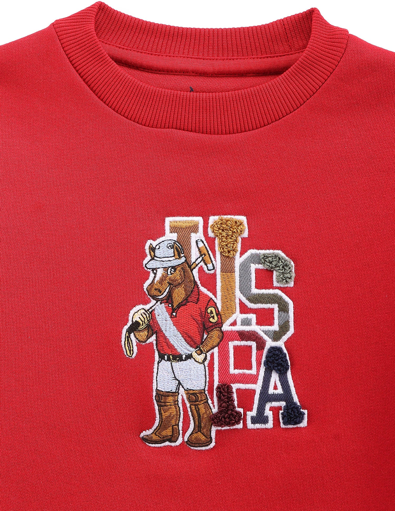 Boys Brand Appliqued Sweatshirt Red - U.S. POLO ASSN. | Large