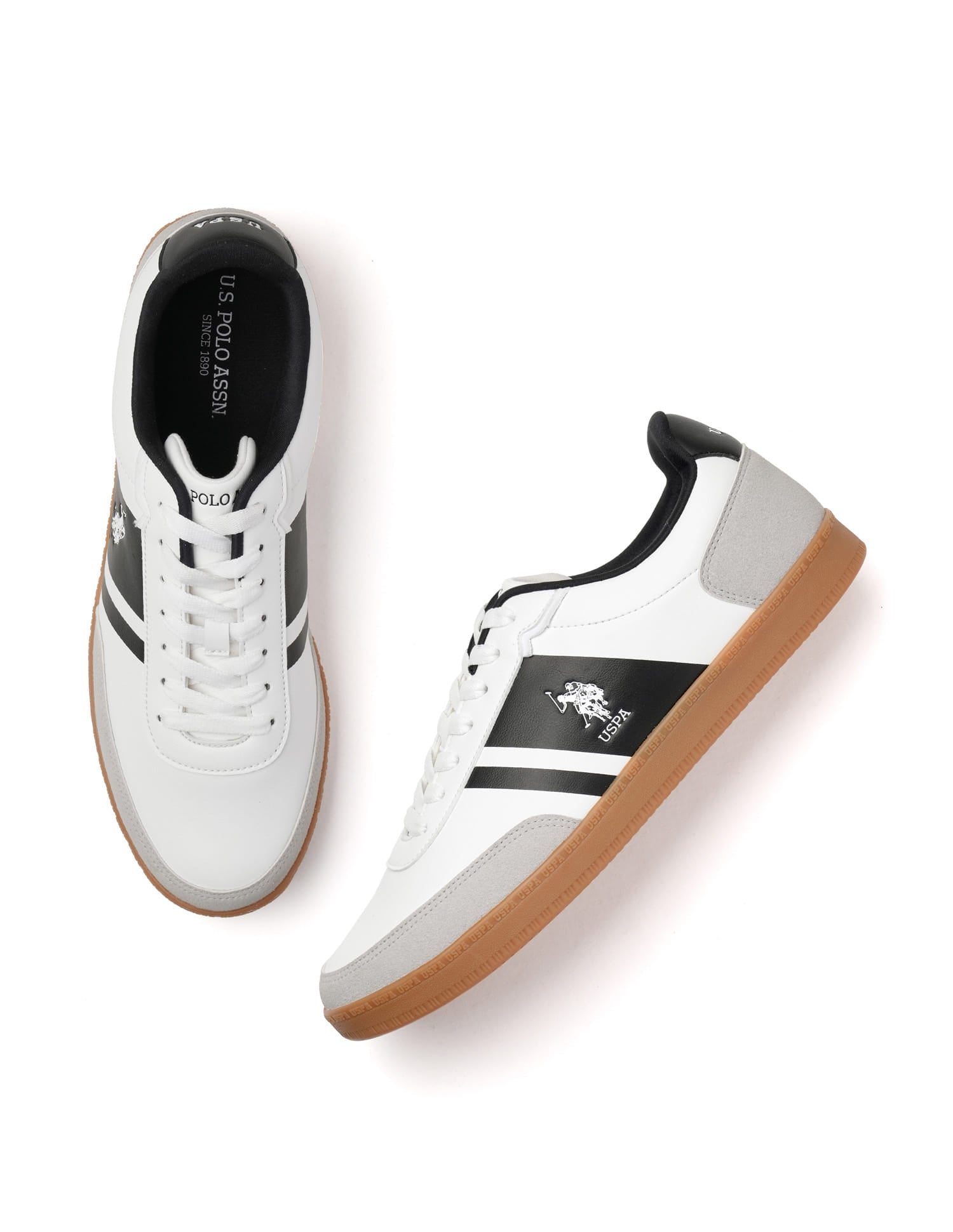 Men Hilton Colourblocked Sneakers White - U.S. Polo Assn. India | Large