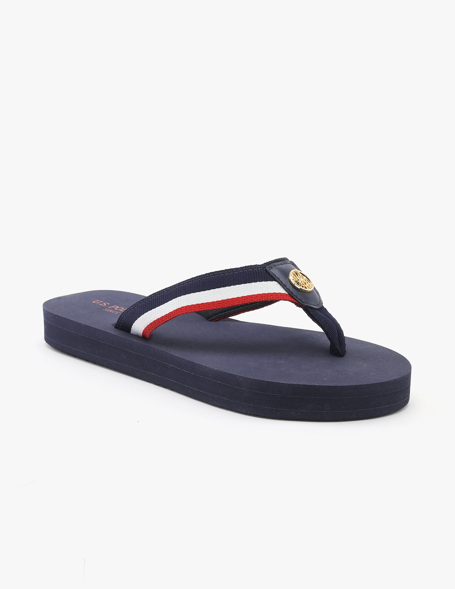 Miyabi Striped Flip Flops Navy - U.S. Polo Assn. India | Large