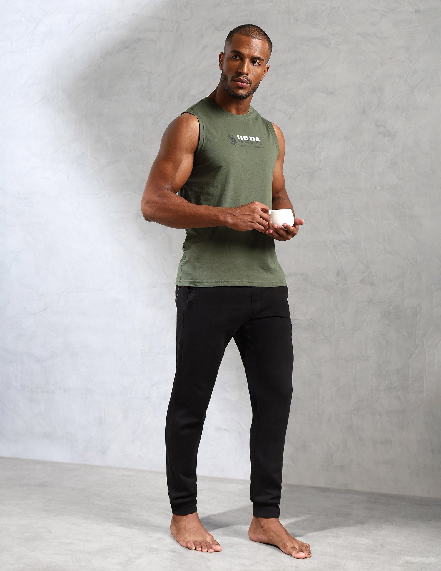 Brand Print Comfort Fit OEV06 Vest - Pack Of 1 Olive - U.S. POLO ASSN. | Large