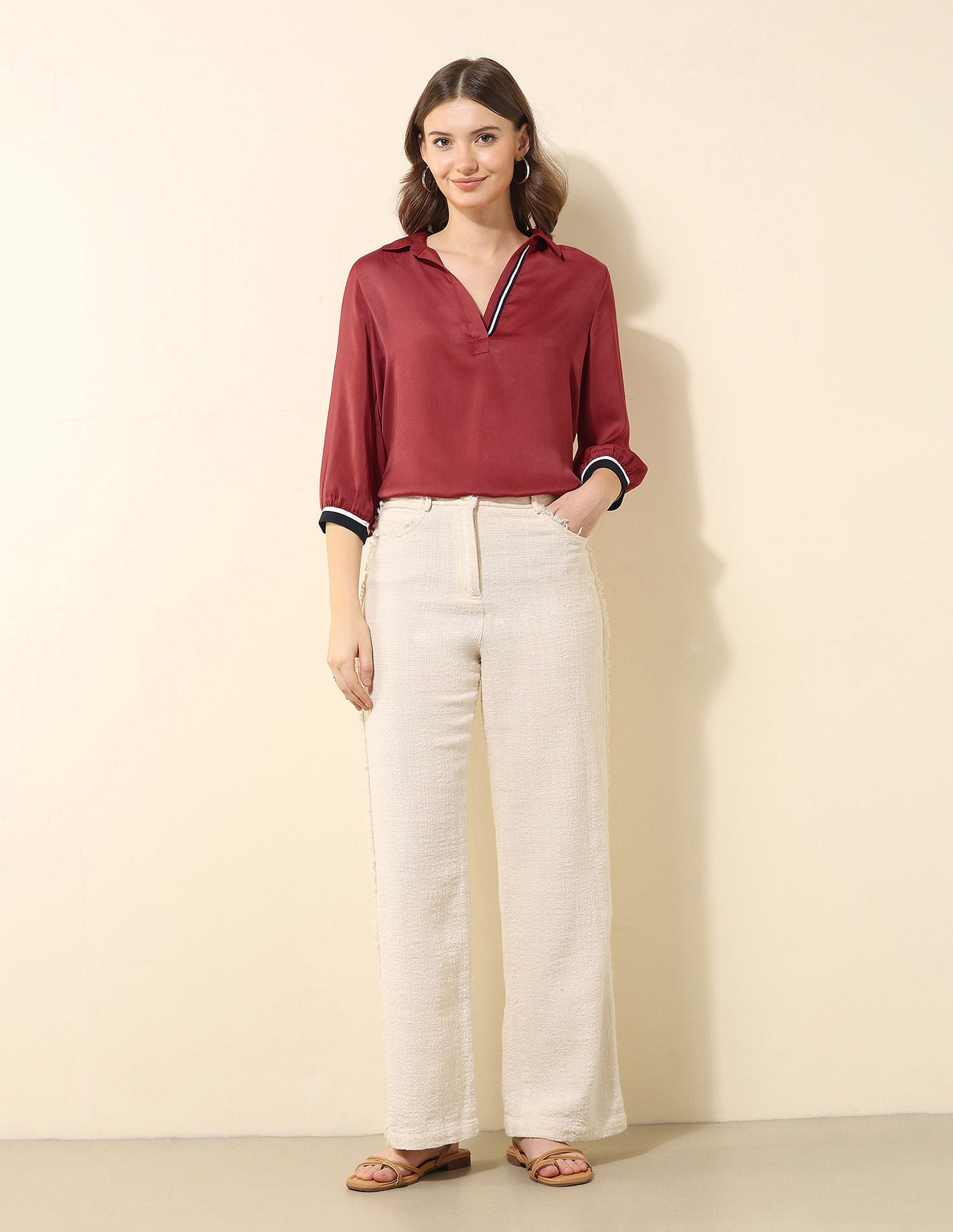 Satin Solid Shirt Red - U.S. POLO ASSN. | Large