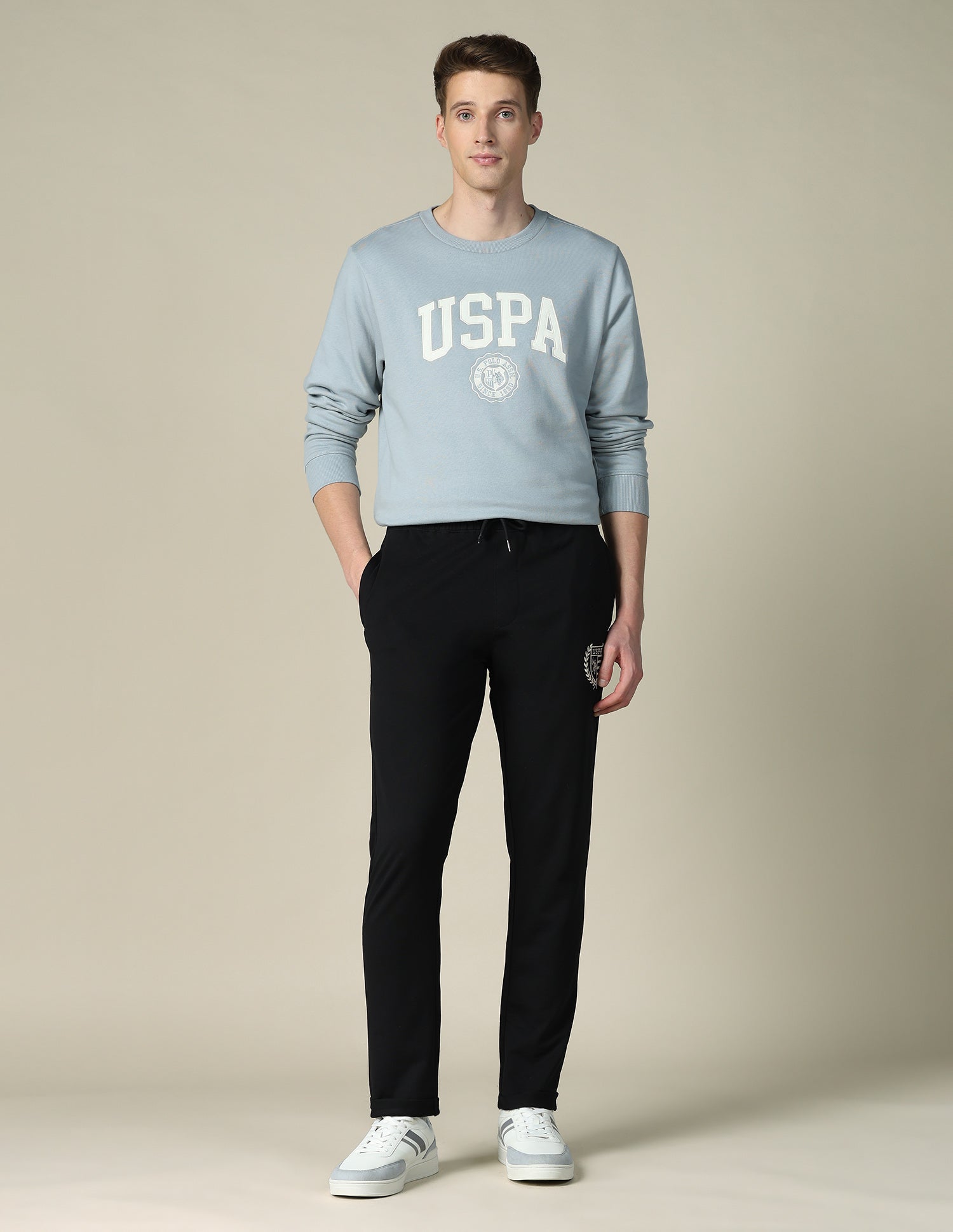 Mid Rise Regular Fit Track Pants Black - U.S. POLO ASSN. | Large