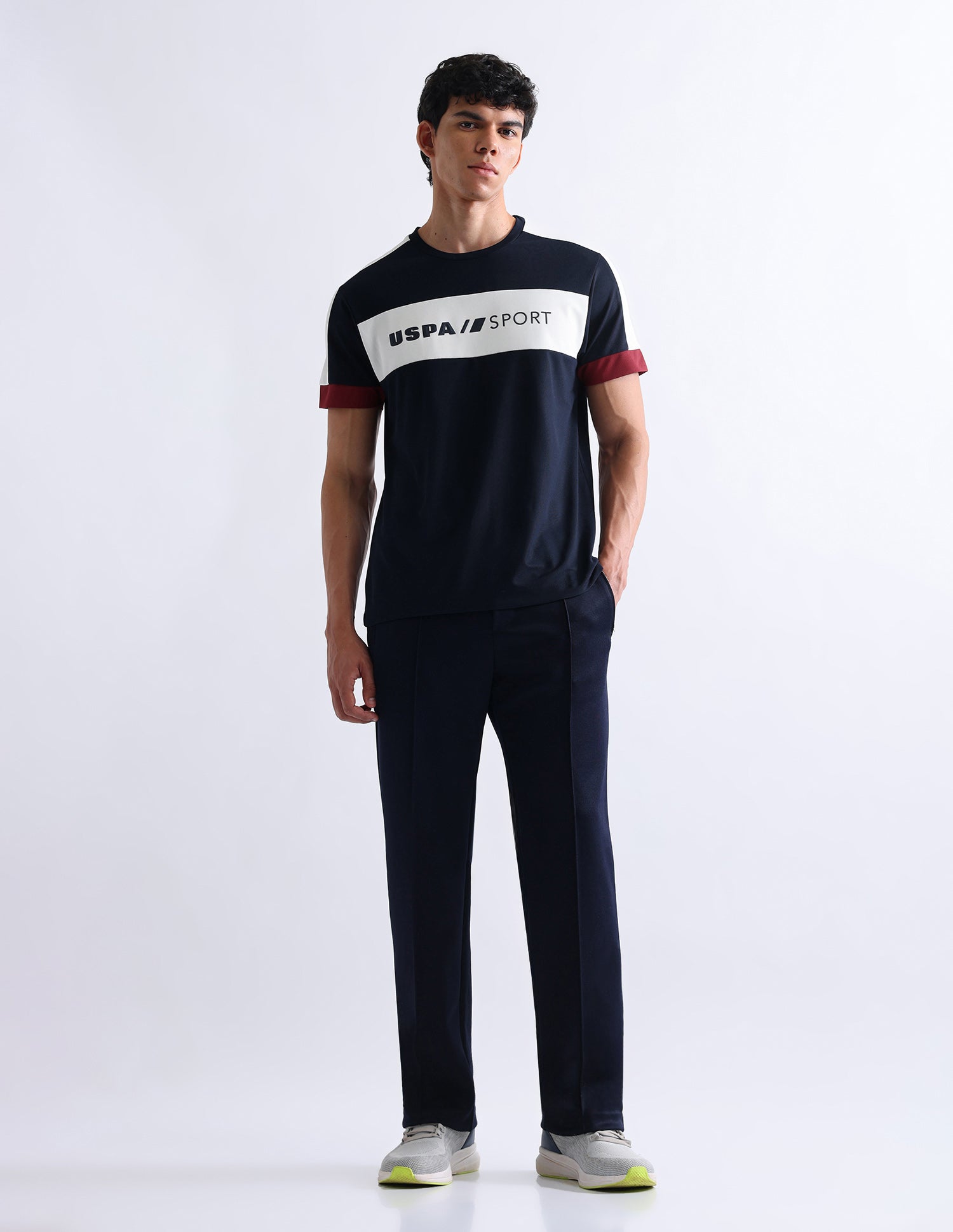 Colourblocked Slim Fit T-Shirt Navy - U.S. Polo Assn. India | Large