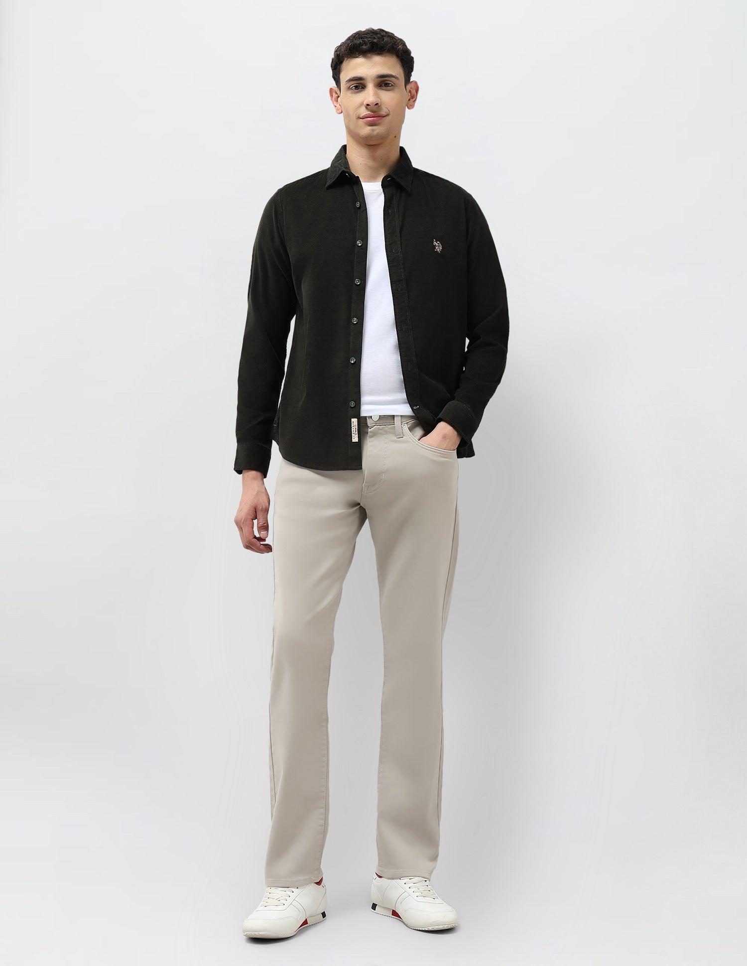 Harold Slim Straight Fit Color Denim Jeans Beige - U.S. POLO ASSN. | Large