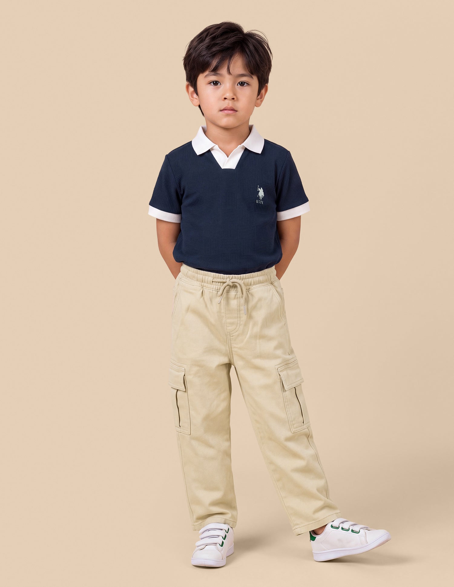 Shawn Baggy Fit White Cargo Jeans Off White - U.S. Polo Assn. India | Large