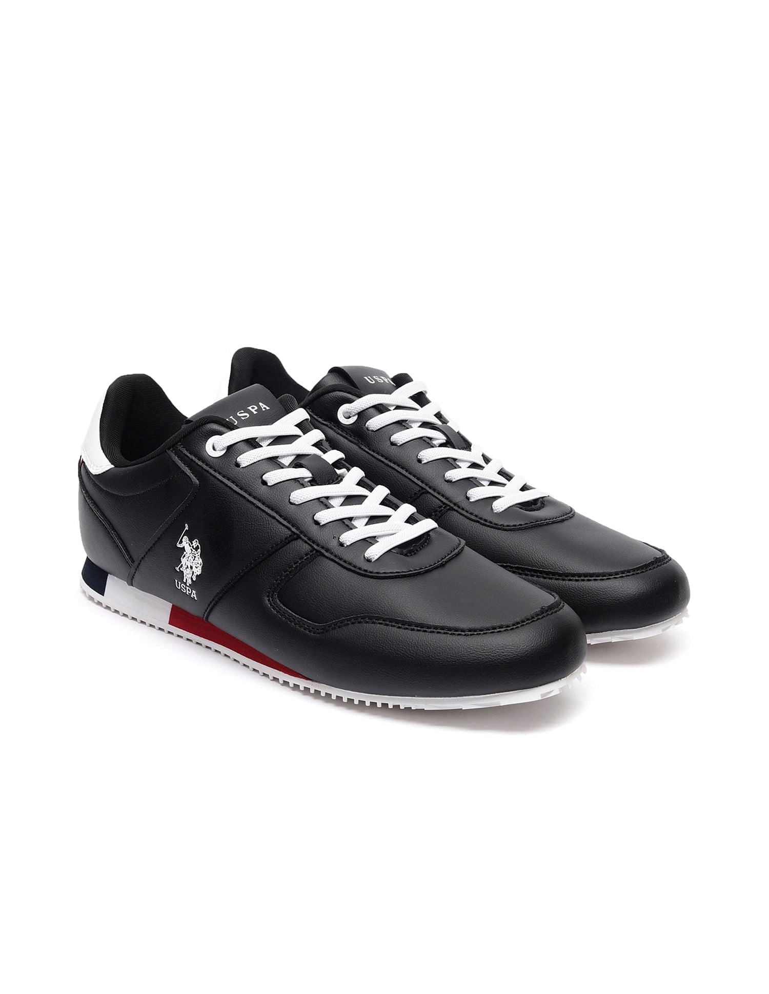 Men Sorrento 3.0 Black Retro Sneakers Black - U.S. Polo Assn. India | Large