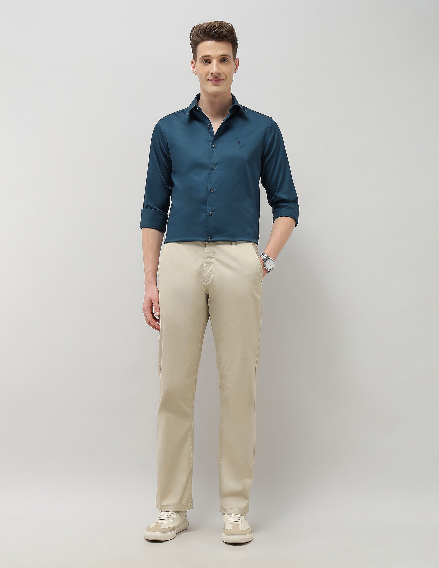 Solid Tailored Fit Shirt