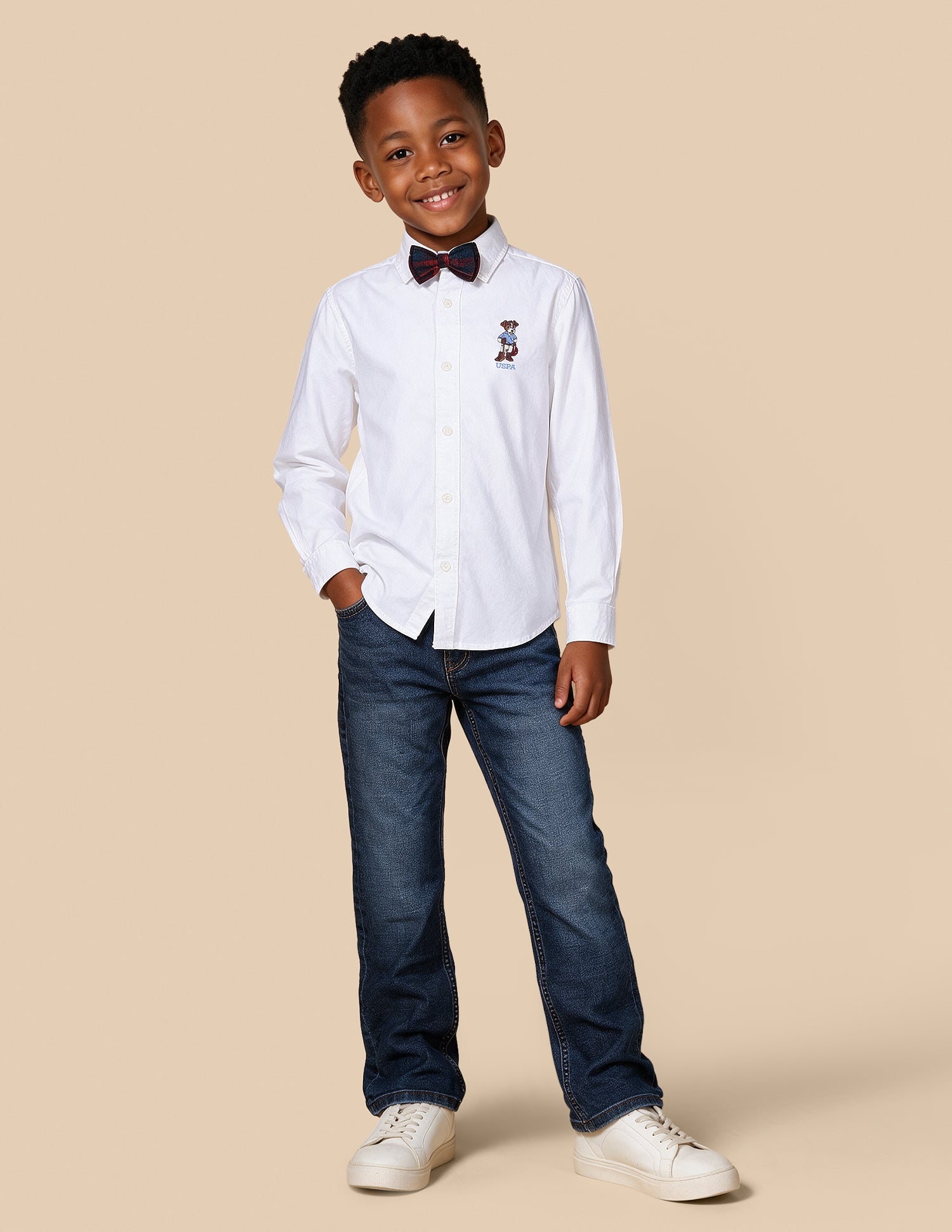 Corduroy Solid Shirt White - U.S. Polo Assn. India | Large