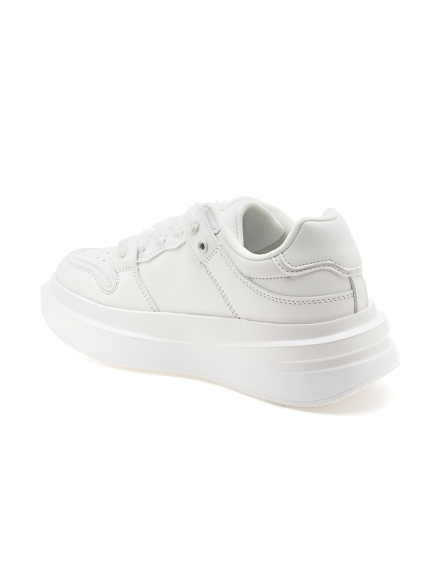 Textured Burna Metallic Logo Sneakers White - U.S. POLO ASSN. | Large